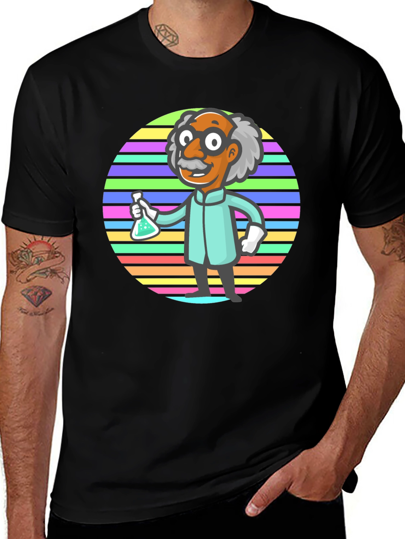 Scientist Graphic T-Shirt - Funky Retro Design
