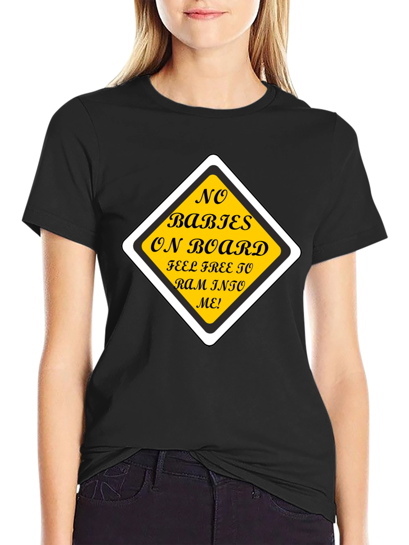 Funny No Babies on Board Graphic Tee