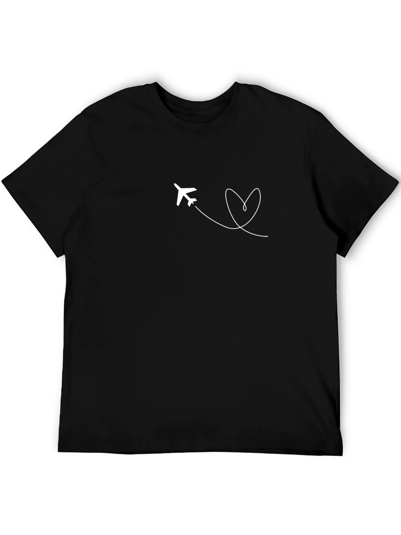 Airplane Heart Trail Black Tee