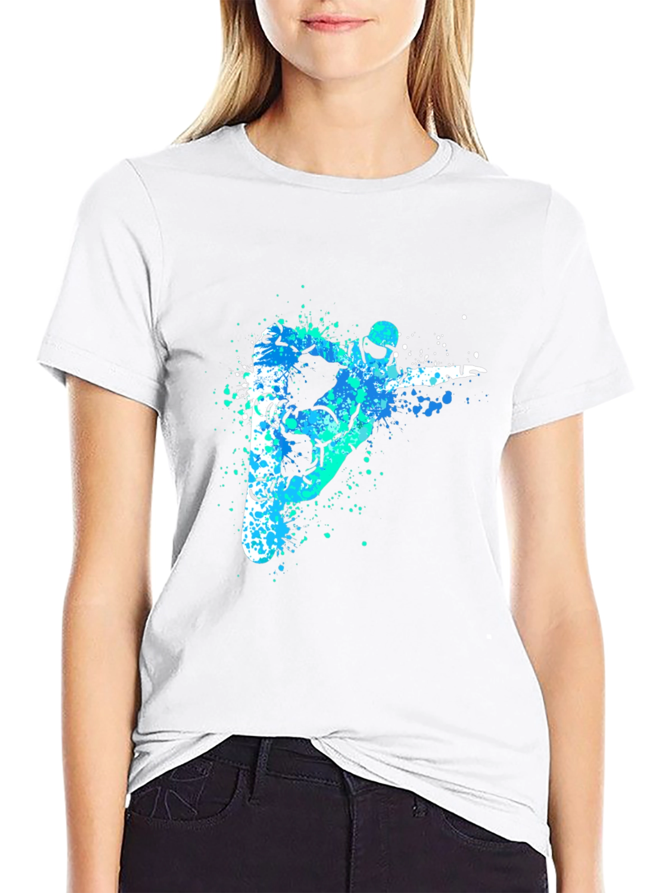 Cool Snowboarder Graphic Tee - Black