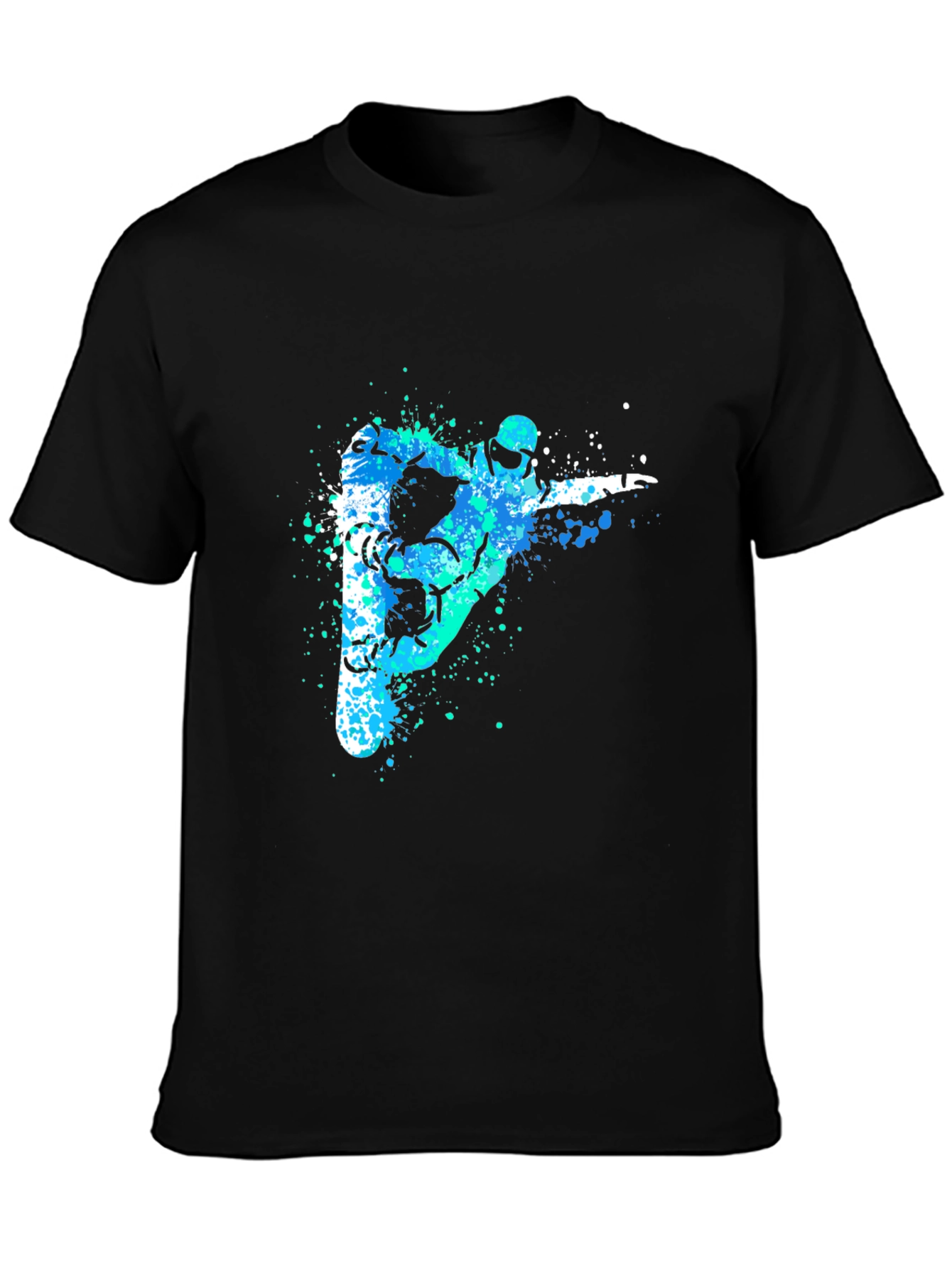Cool Snowboarder Graphic Tee - Black