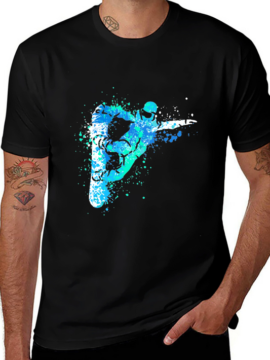 Cool Snowboarder Graphic Tee - Black