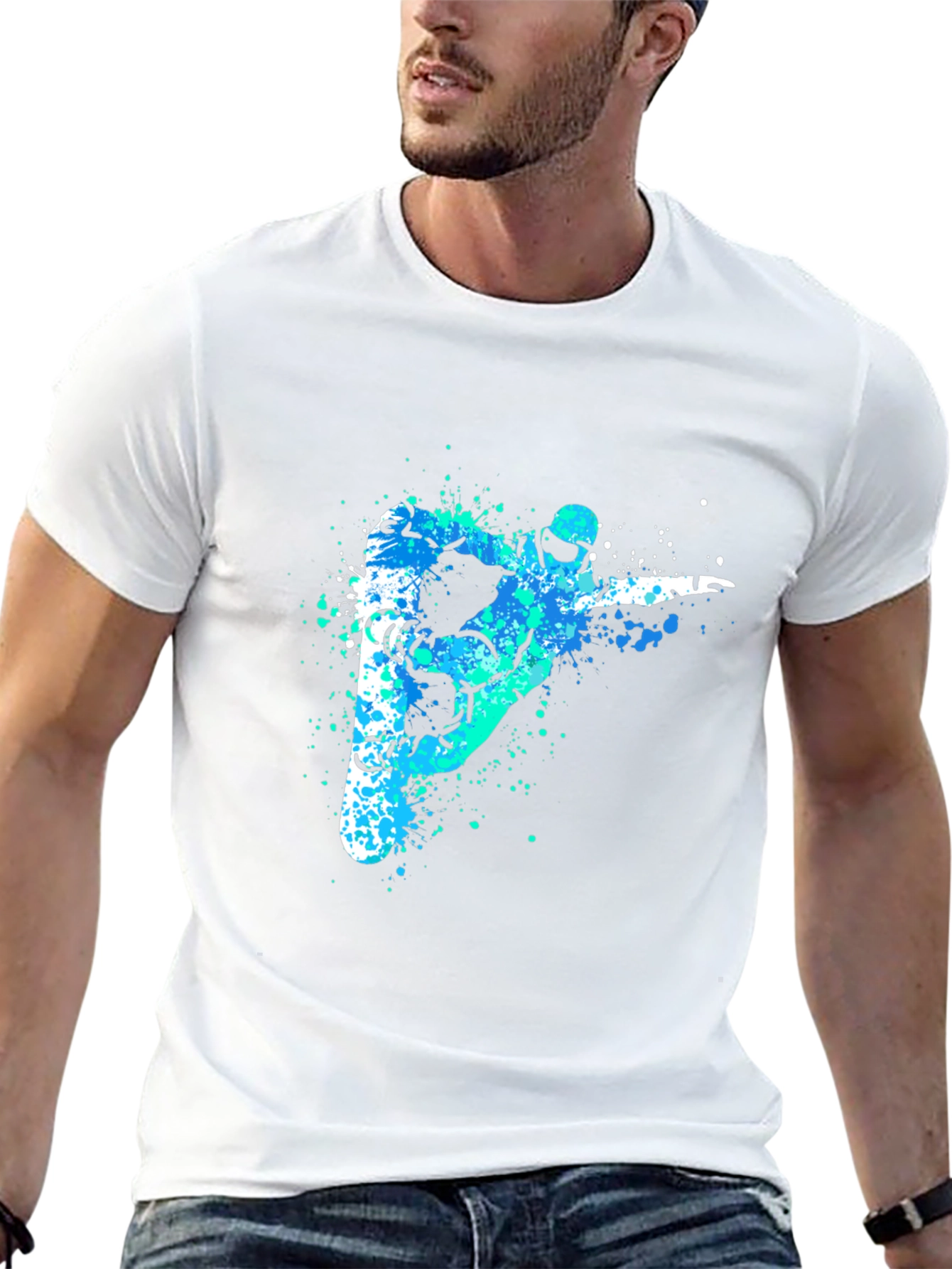 Cool Snowboarder Graphic Tee - Black