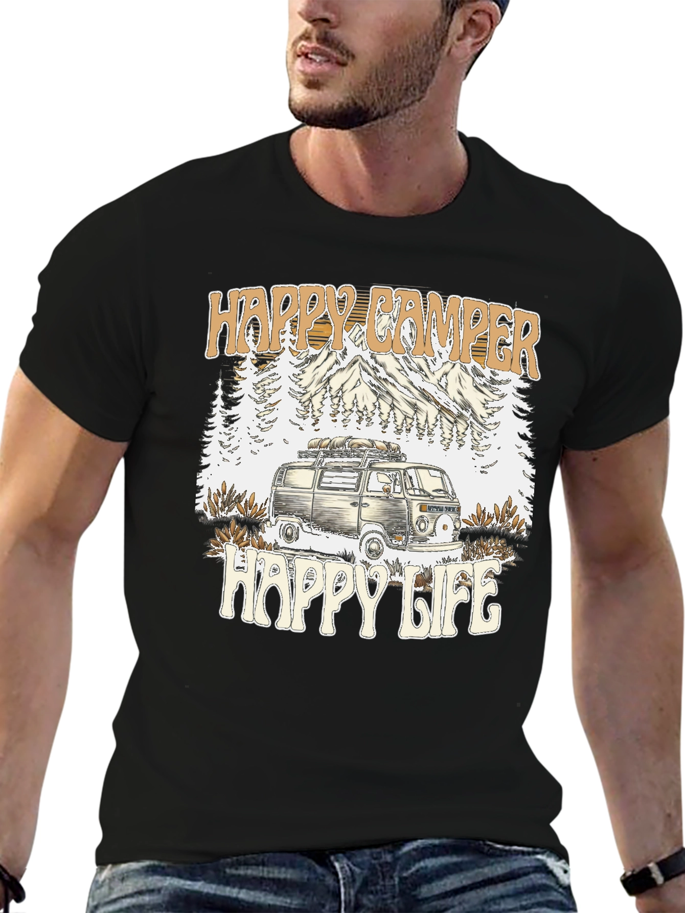 Happy Camper Happy Life Graphic Tee