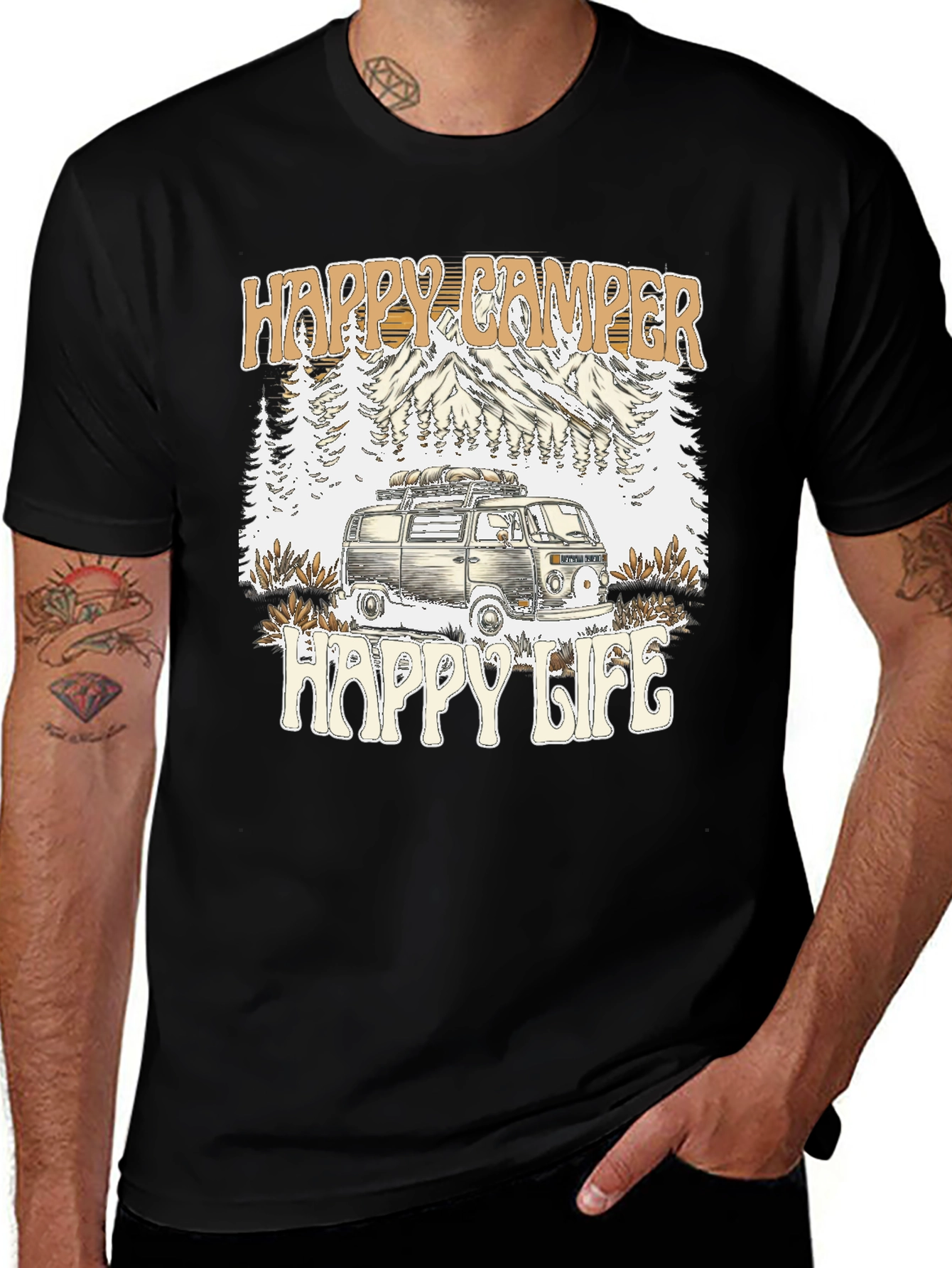 Happy Camper Happy Life Graphic Tee
