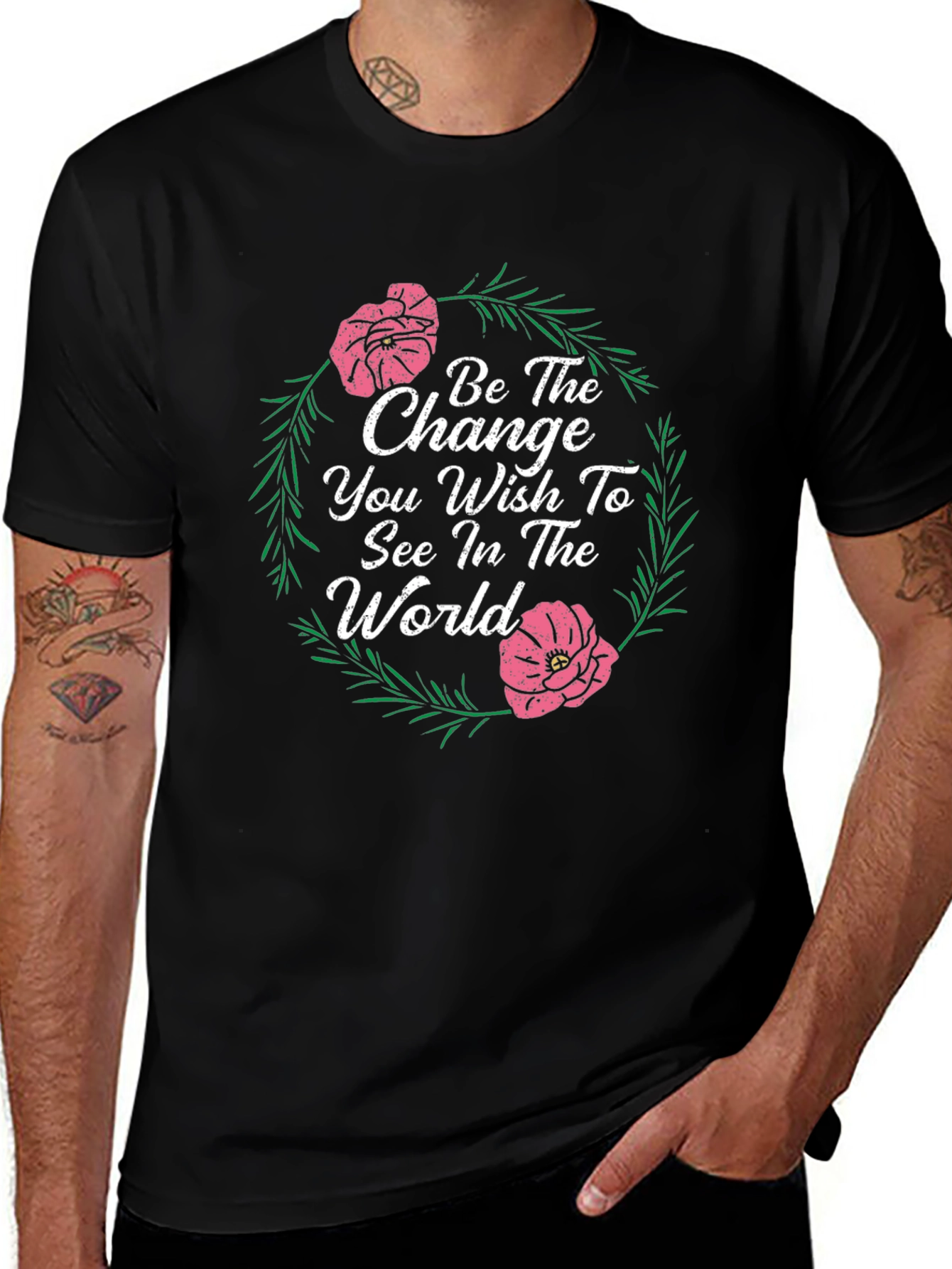 Floral Change the World Graphic Tee