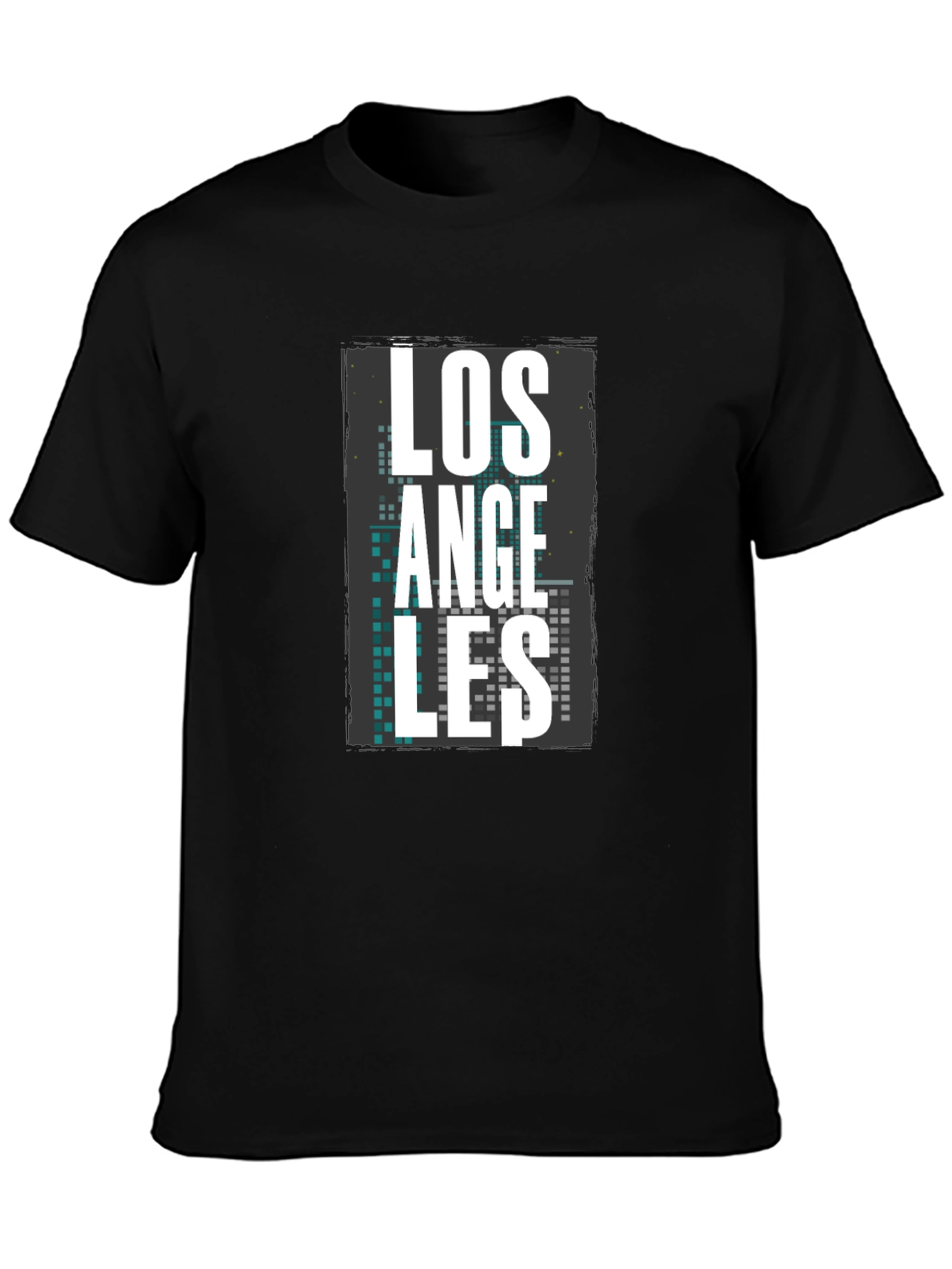 Los Angeles Graphic Print Mens Black T-Shirt