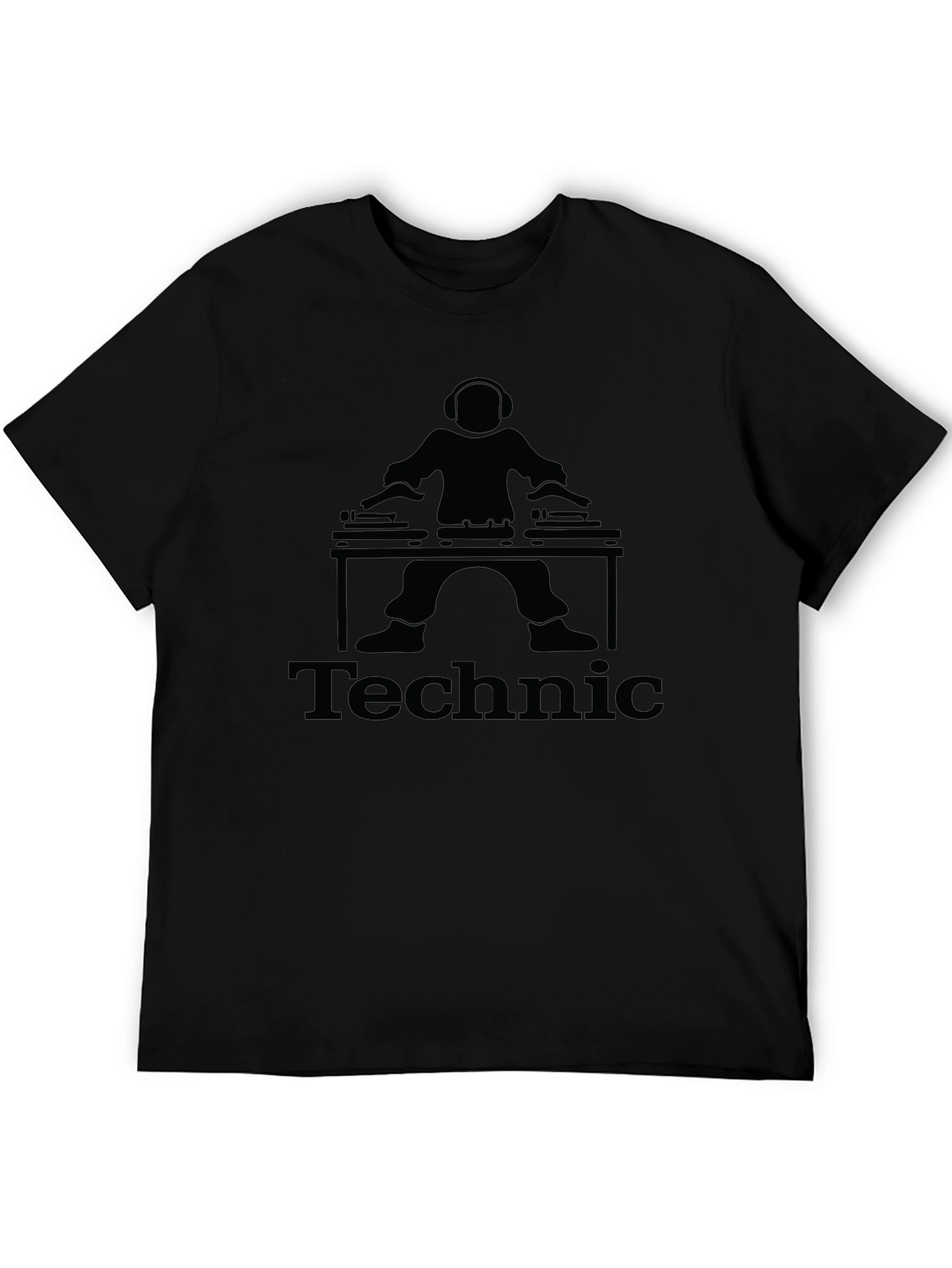Technics DJ Black T-Shirt Turntable Graphic Tee
