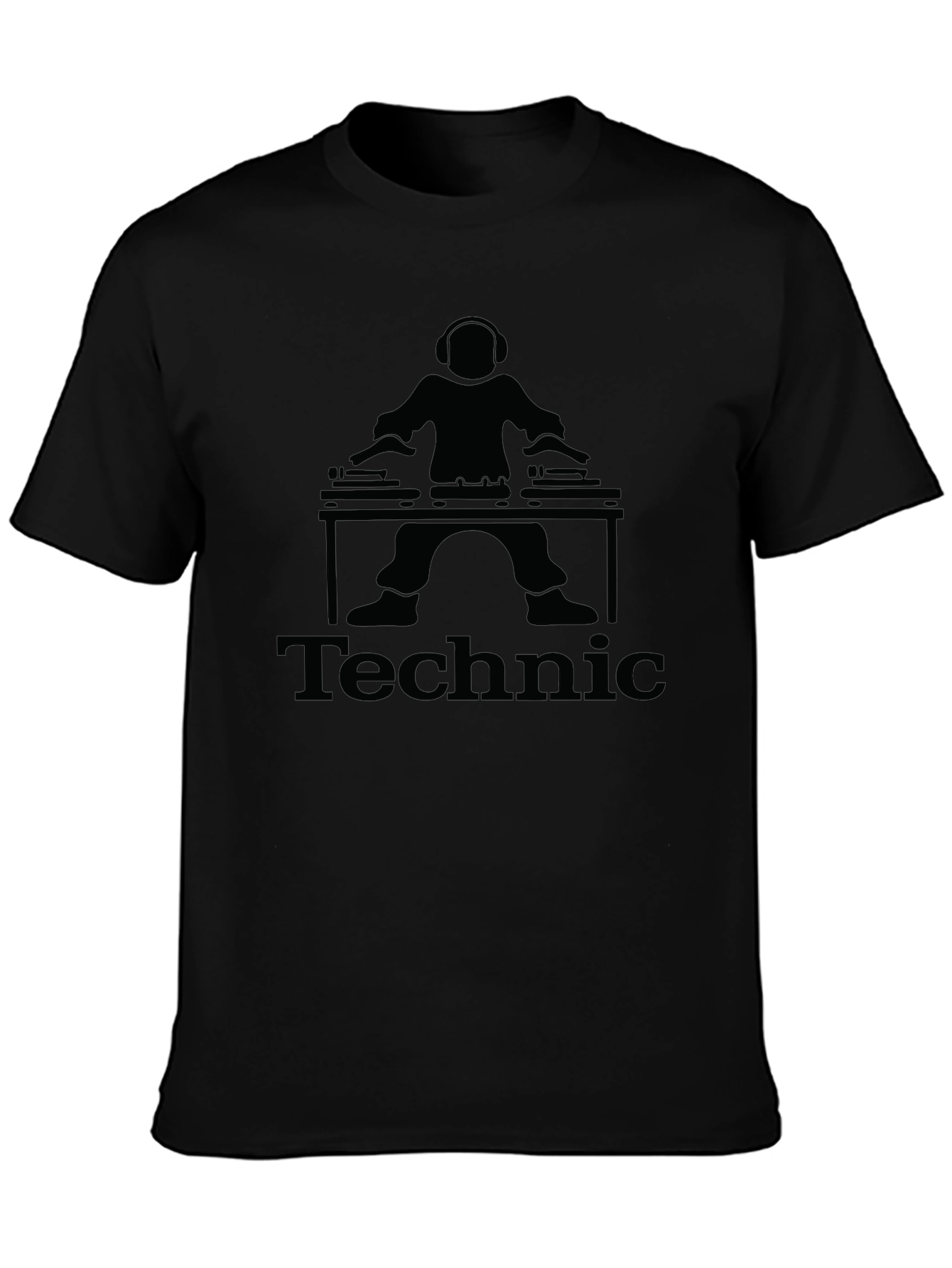 Technics DJ Black T-Shirt Turntable Graphic Tee