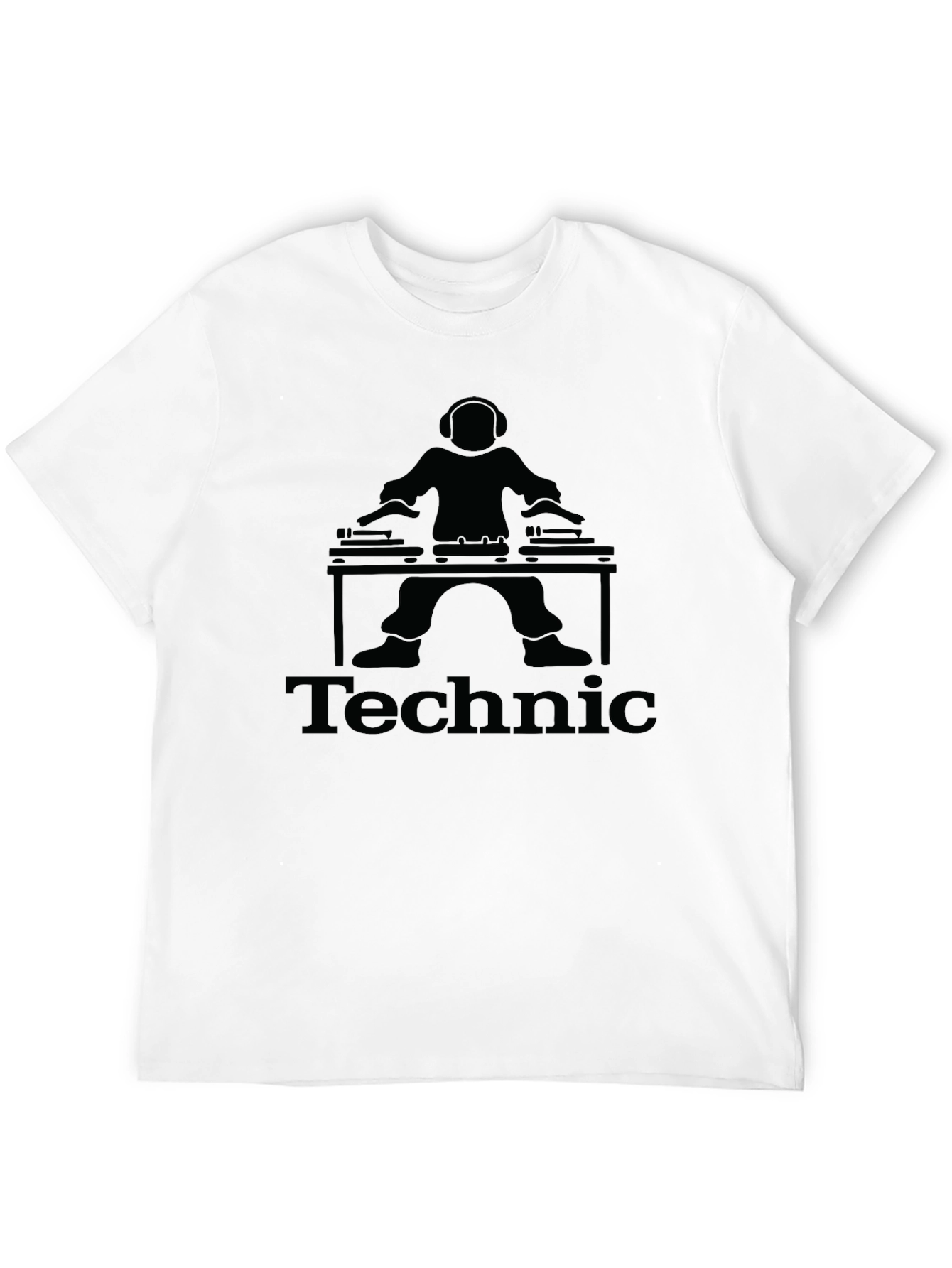 Technics DJ Black T-Shirt Turntable Graphic Tee
