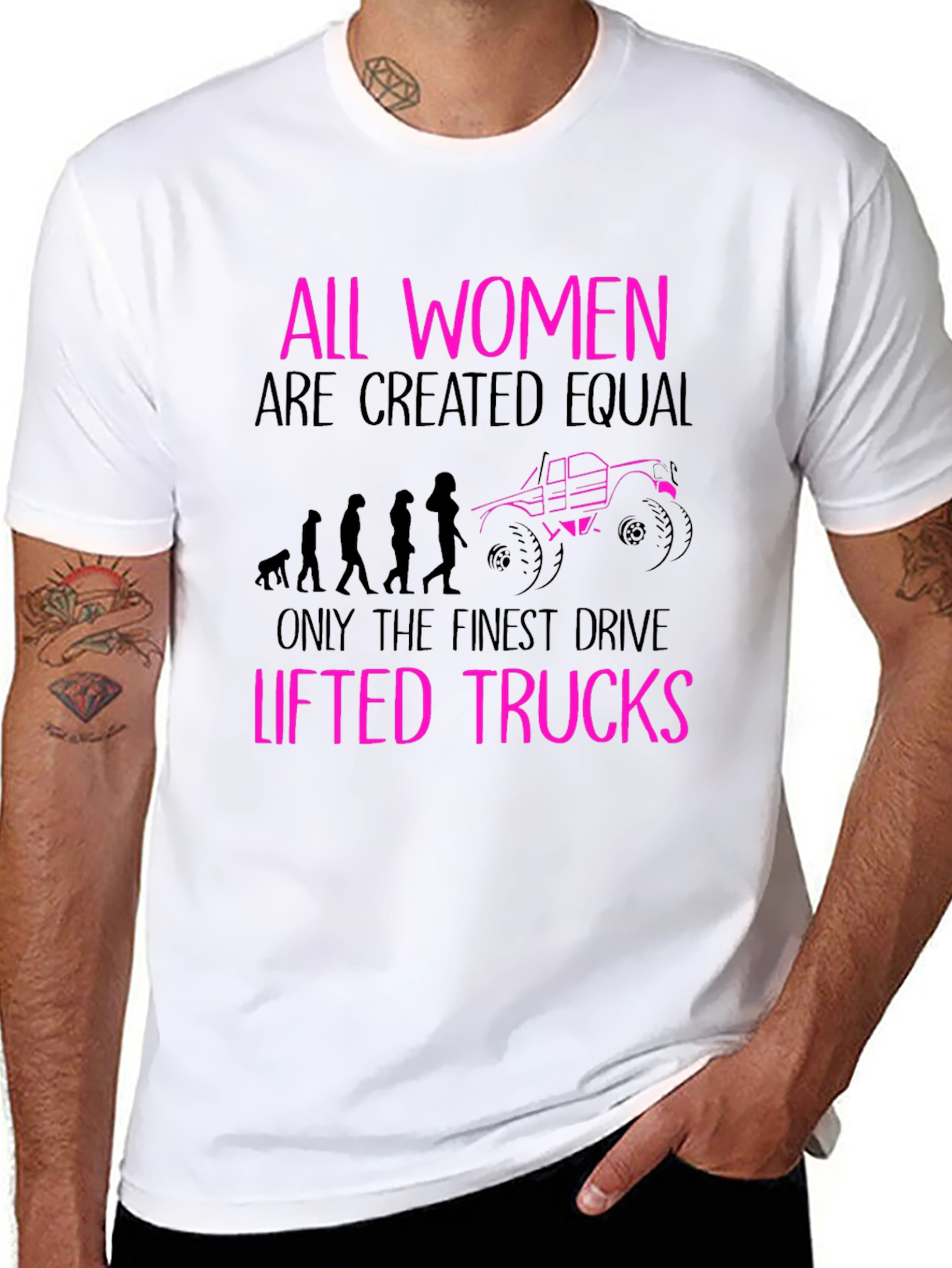 All Women Lifted Trucks Black T-Shirt