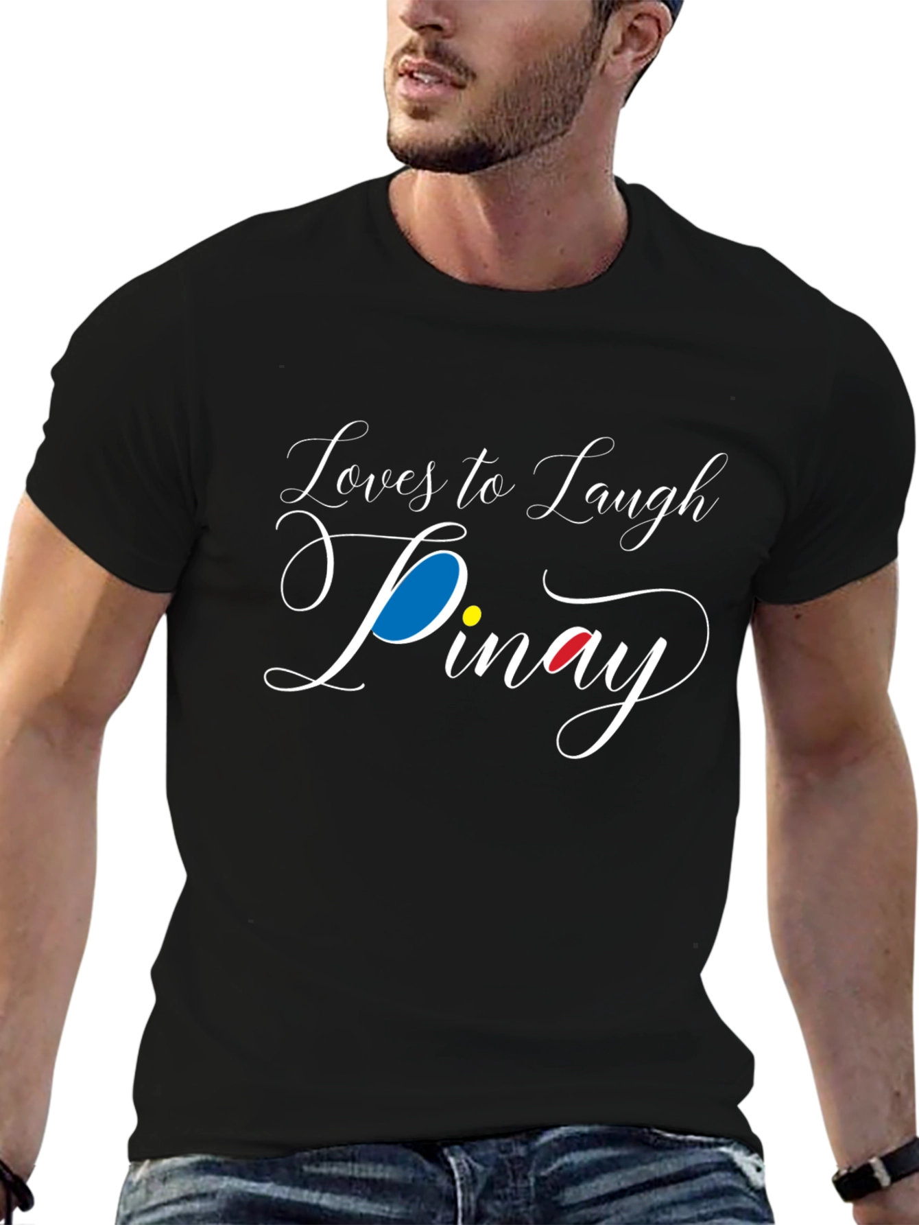 Loves to Laugh Pinay Black T-Shirt