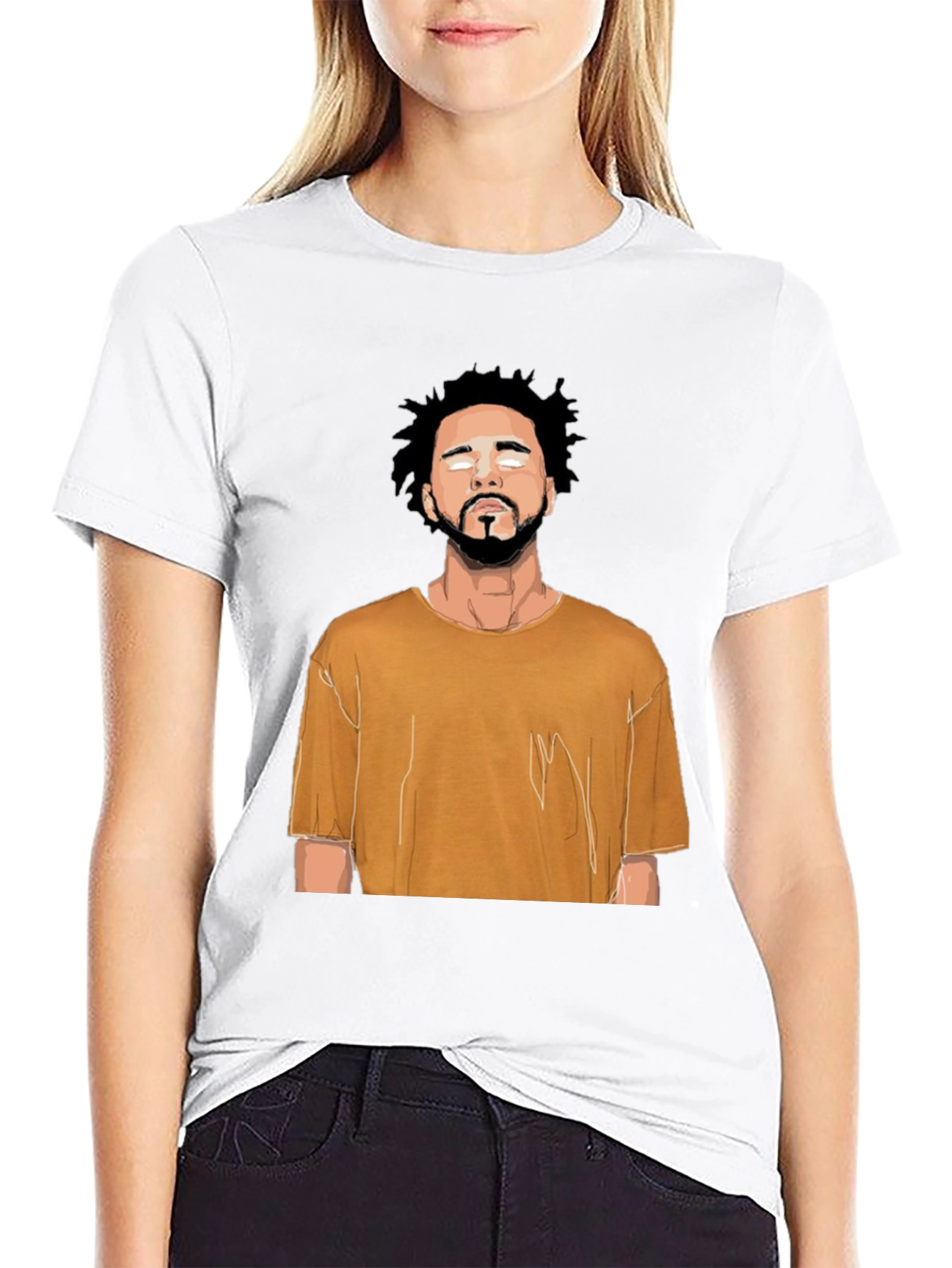 J. Cole Graphic Print Black T-Shirt