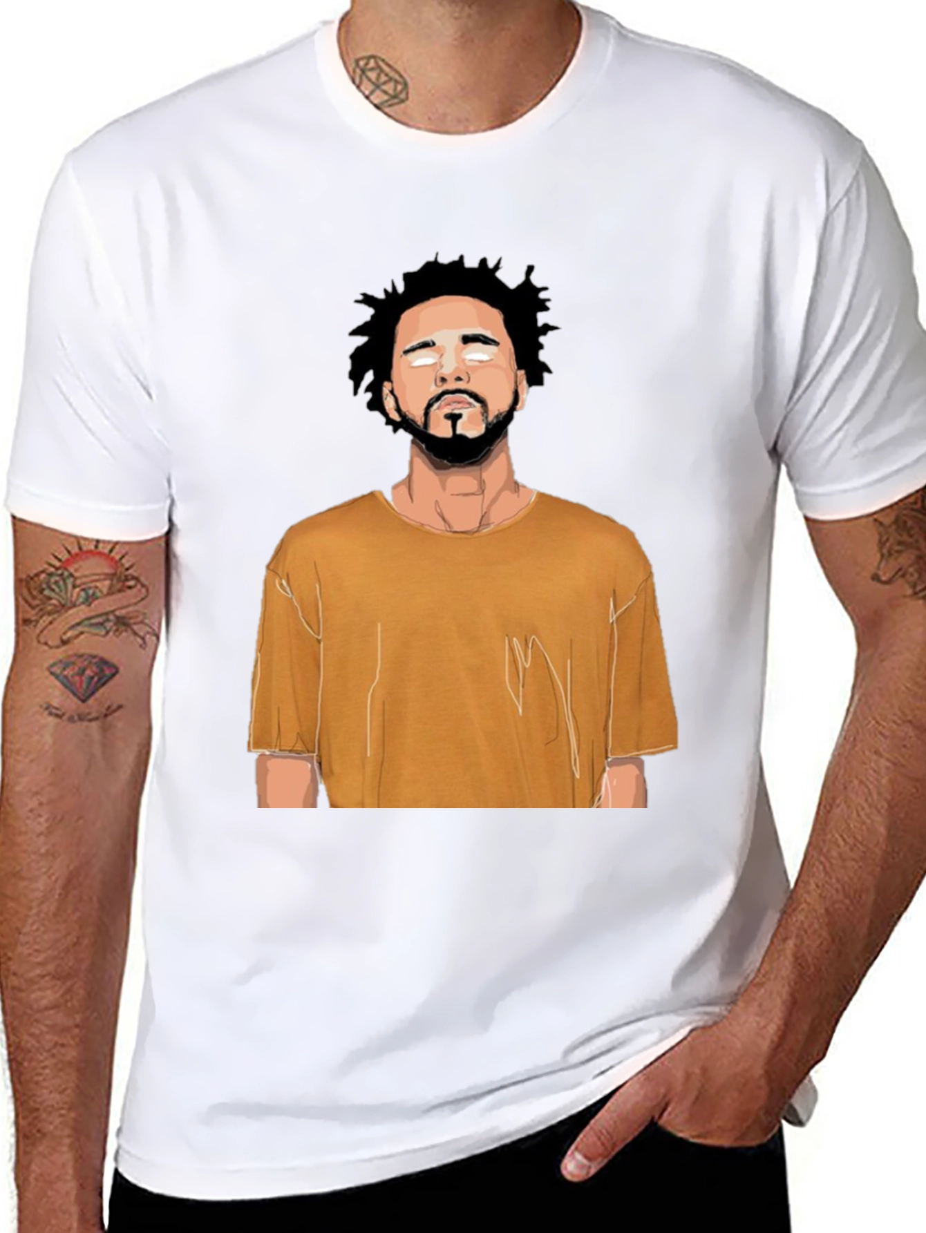 J. Cole Graphic Print Black T-Shirt