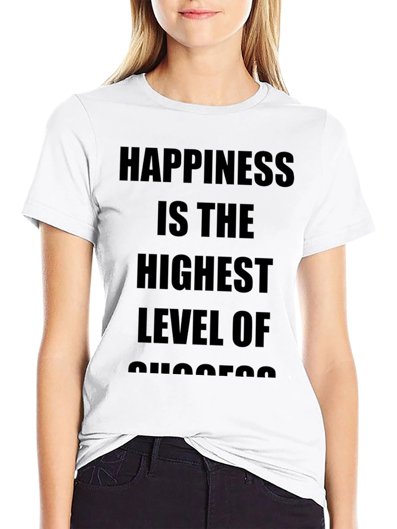 Happiness is Success Black Graphic Tee