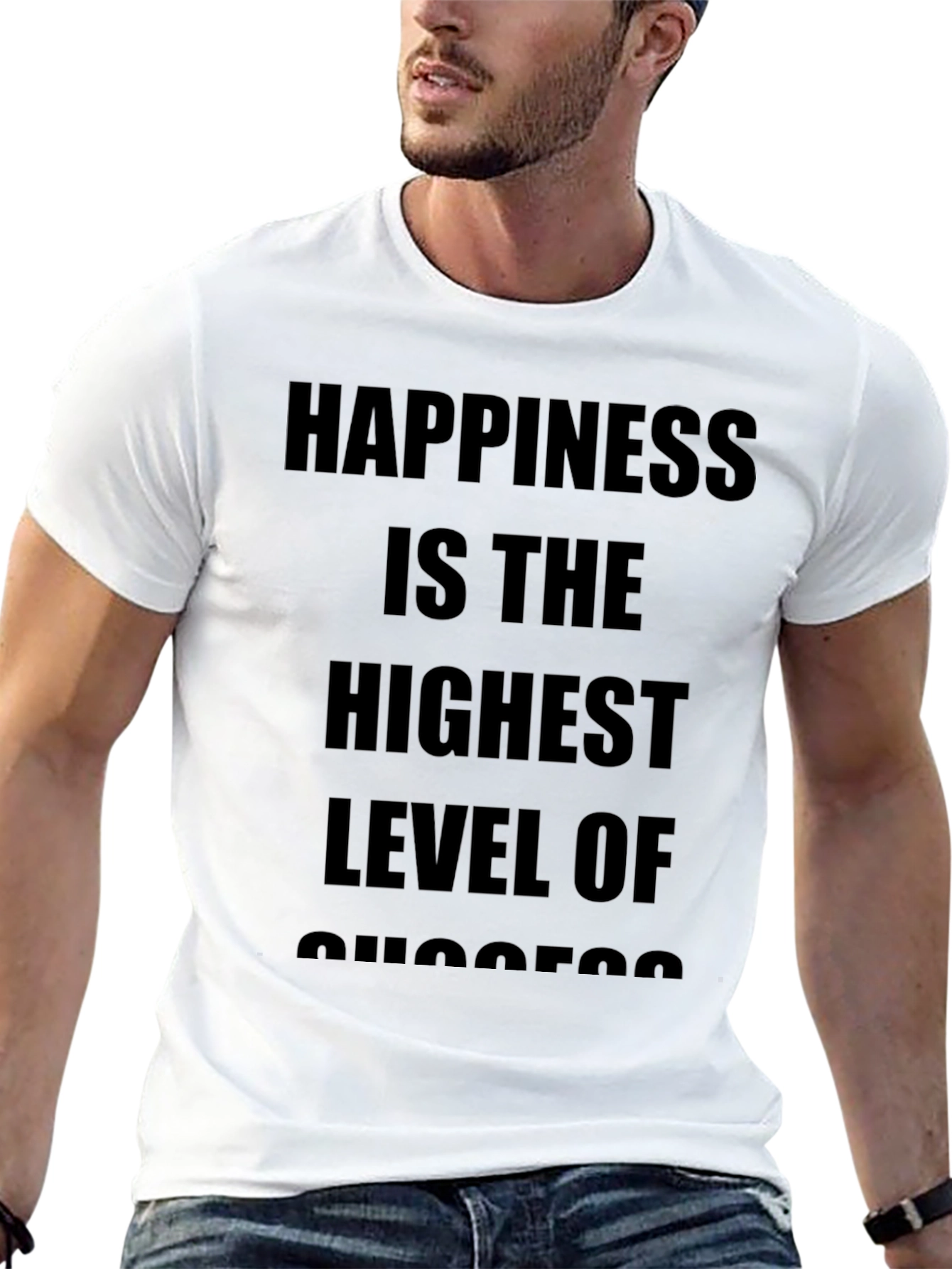 Happiness is Success Black Graphic Tee