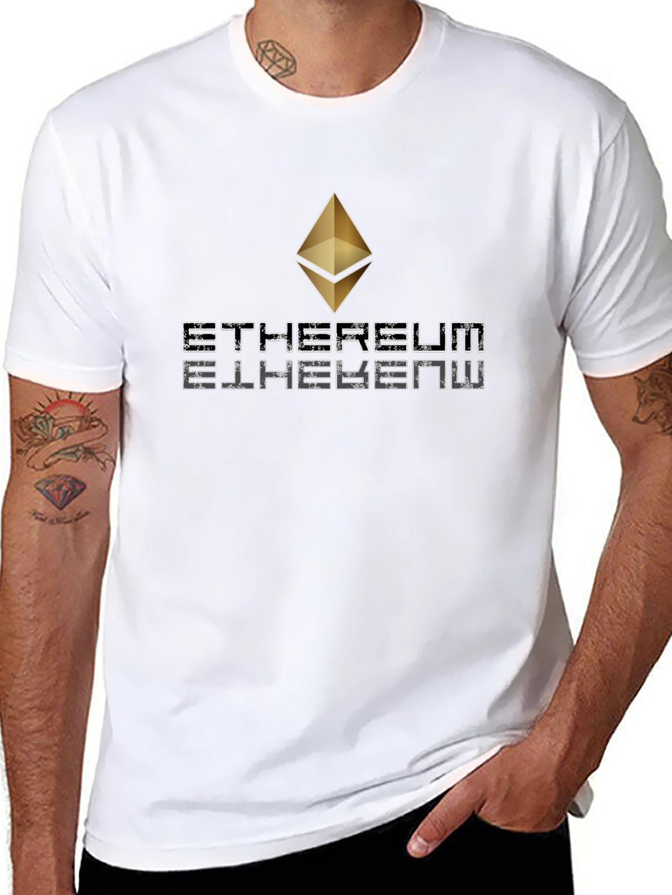 Ethereum Crypto Black T-Shirt - Modern Tech Style