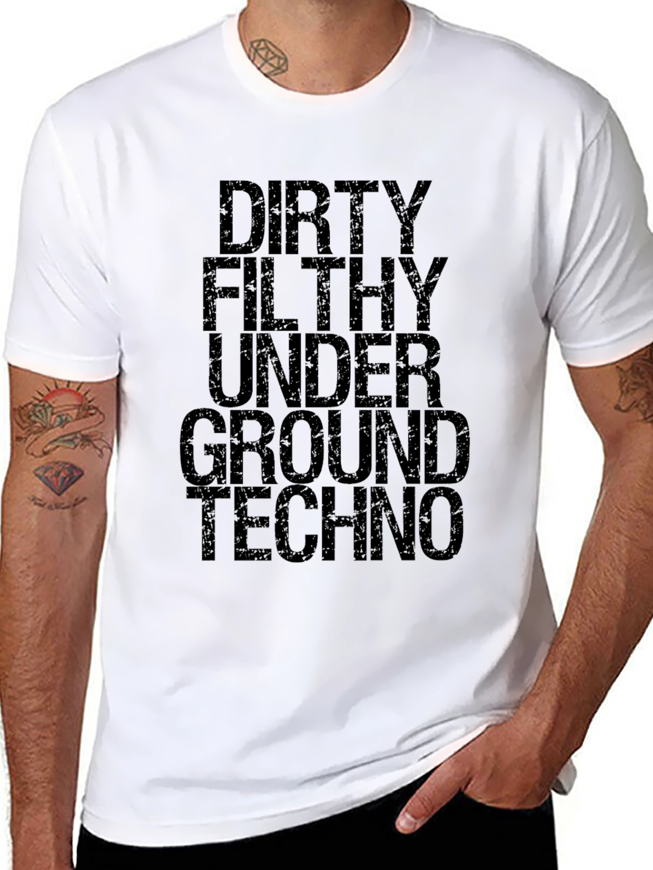 Dirty Filthy Underground Techno Black T-Shirt