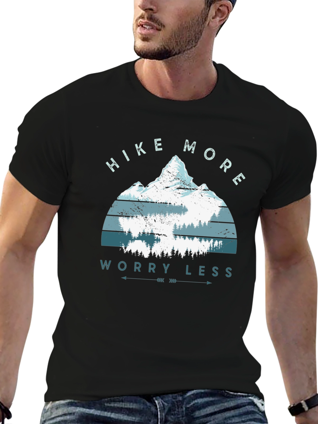Hike More Worry Less Graphic T-Shirt