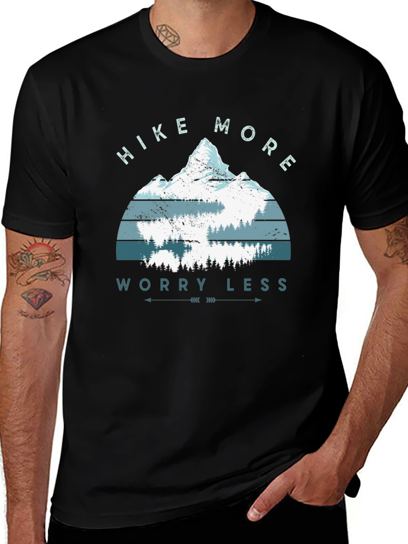 Hike More Worry Less Graphic T-Shirt