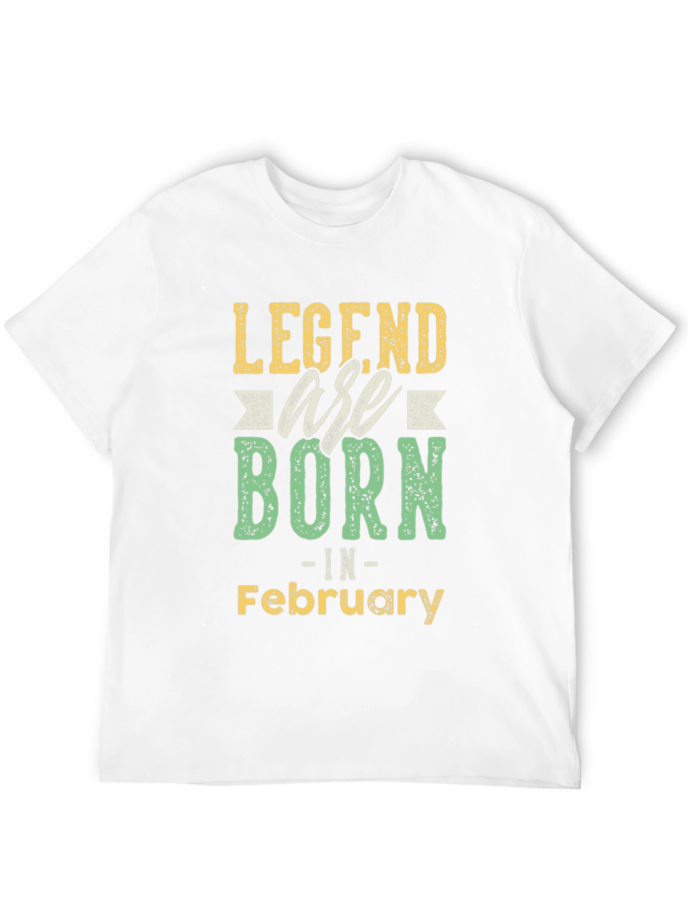 Legends Are Born in February Black T-Shirt
