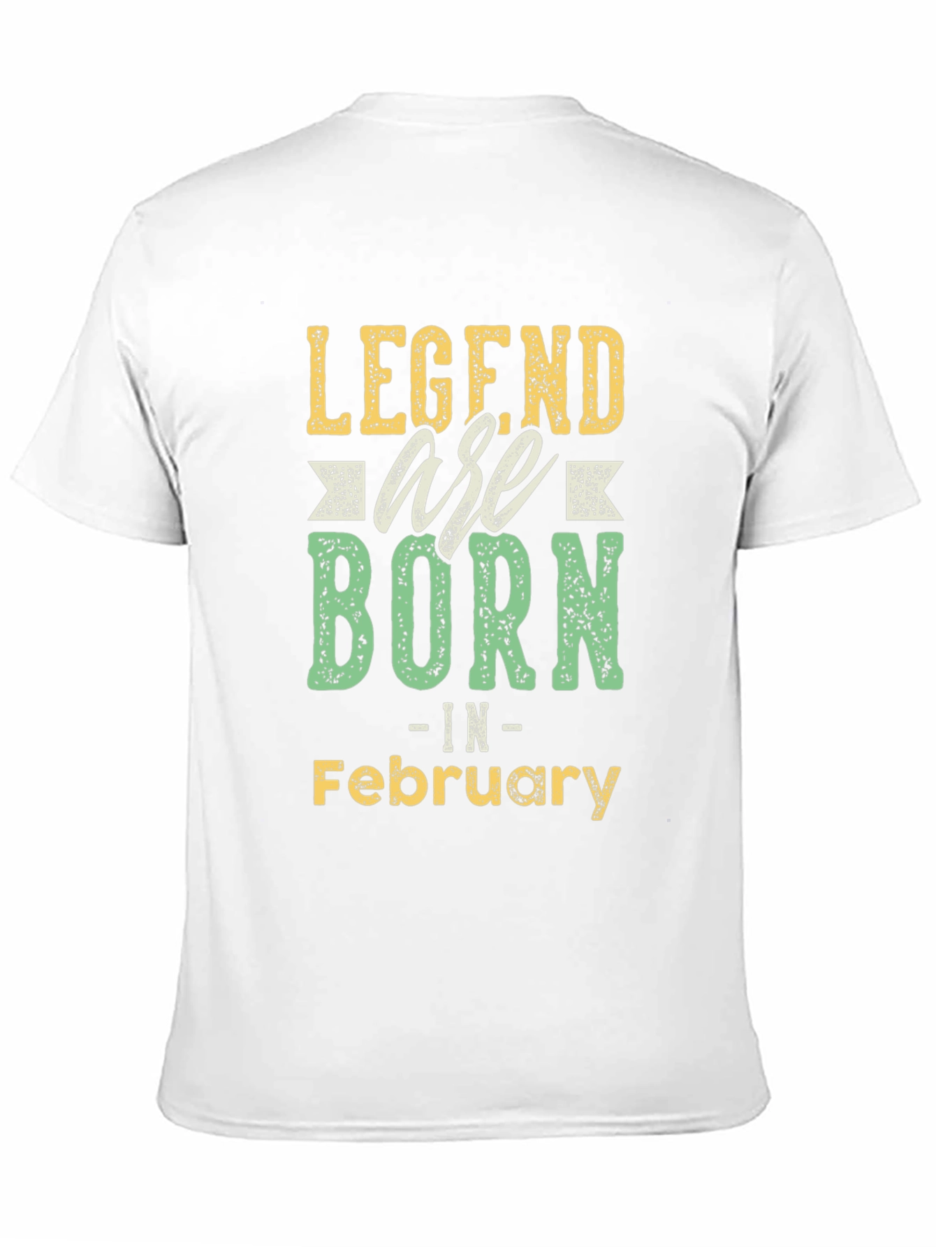 Legends Are Born in February Black T-Shirt