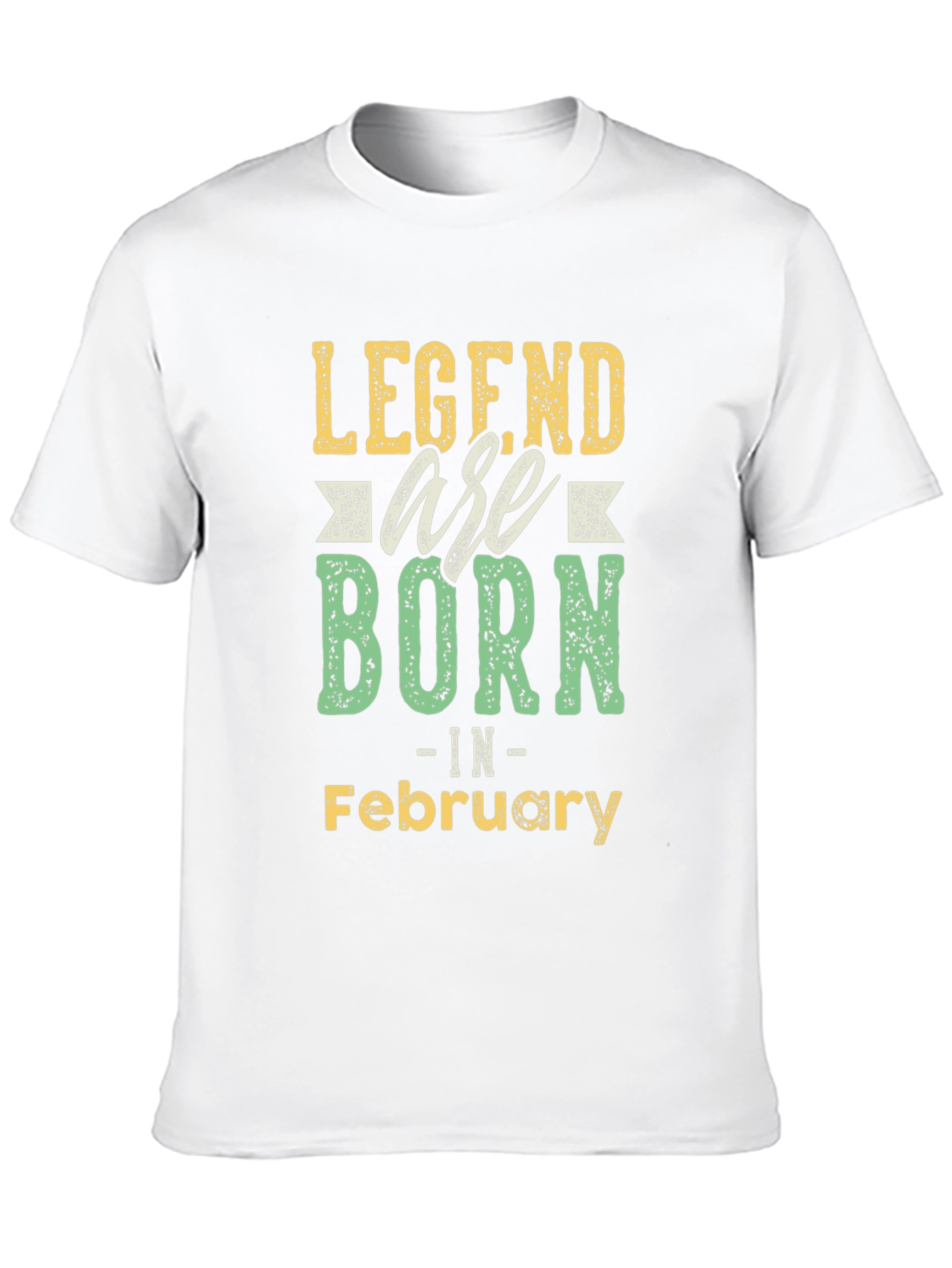 Legends Are Born in February Black T-Shirt