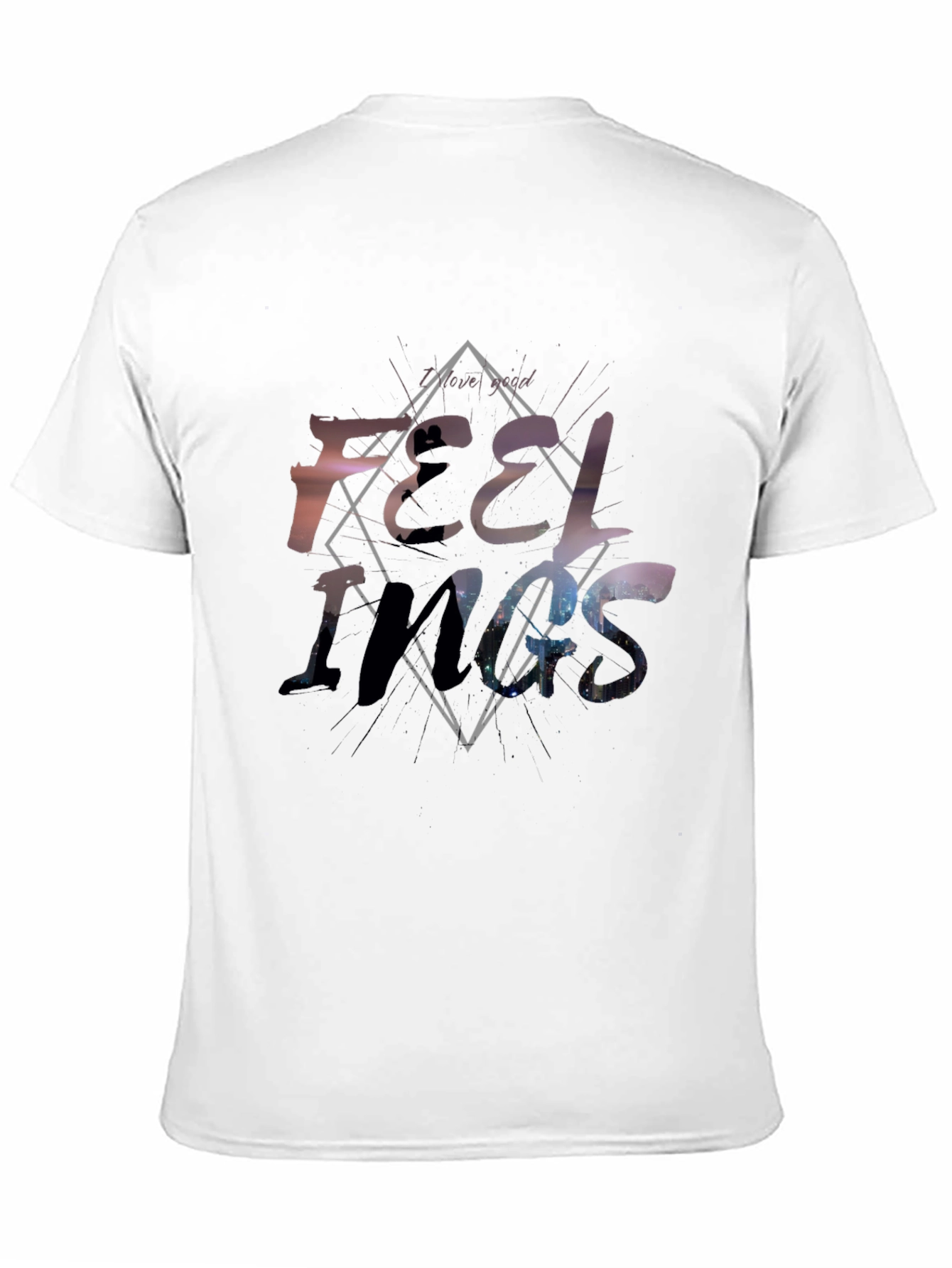 Feelings Graphic Tee - Soft Black Cotton Shirt