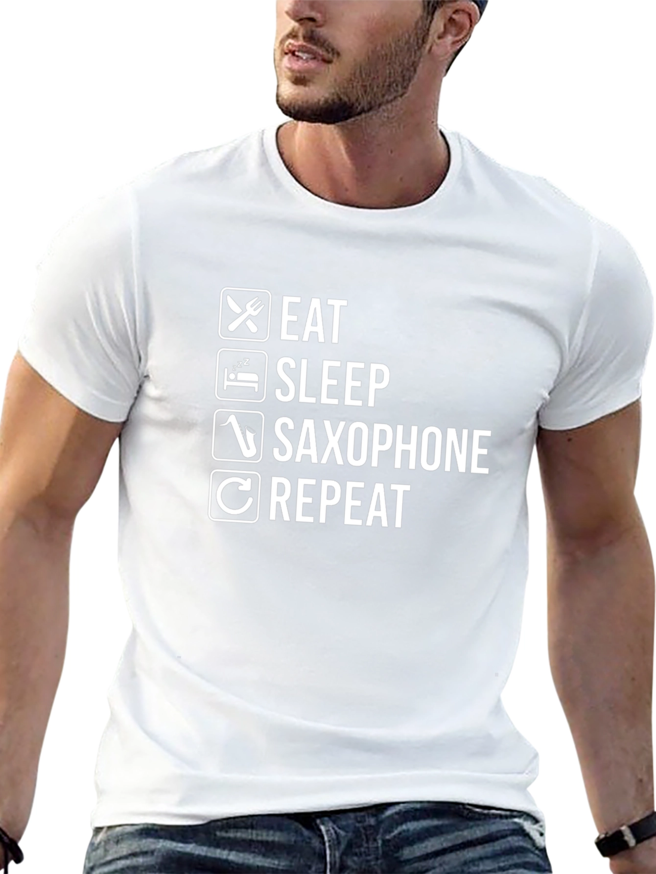 Eat Sleep Saxophone Repeat T-Shirt