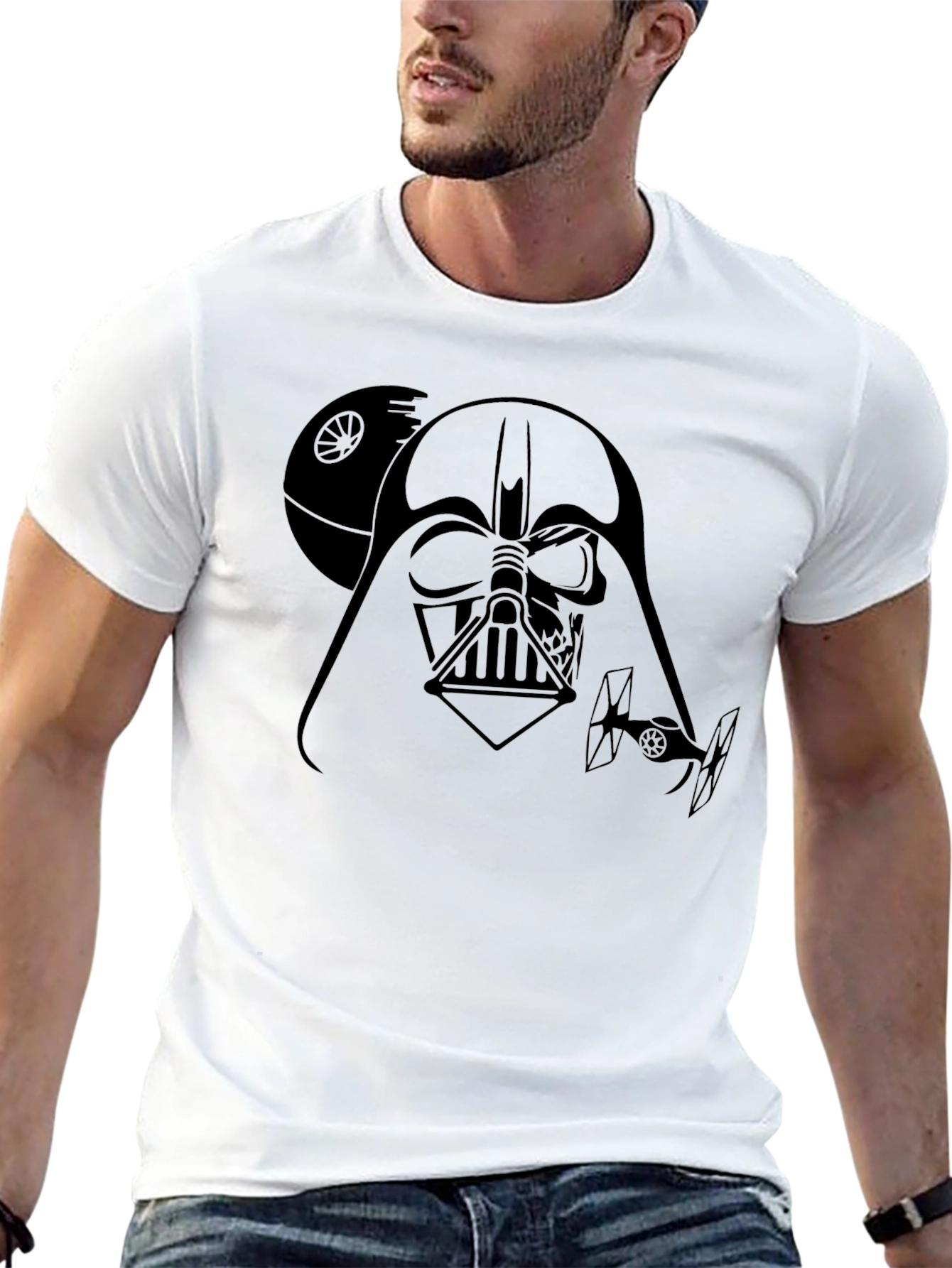 Darth Vader Star Wars Graphic Print Black T-Shirt