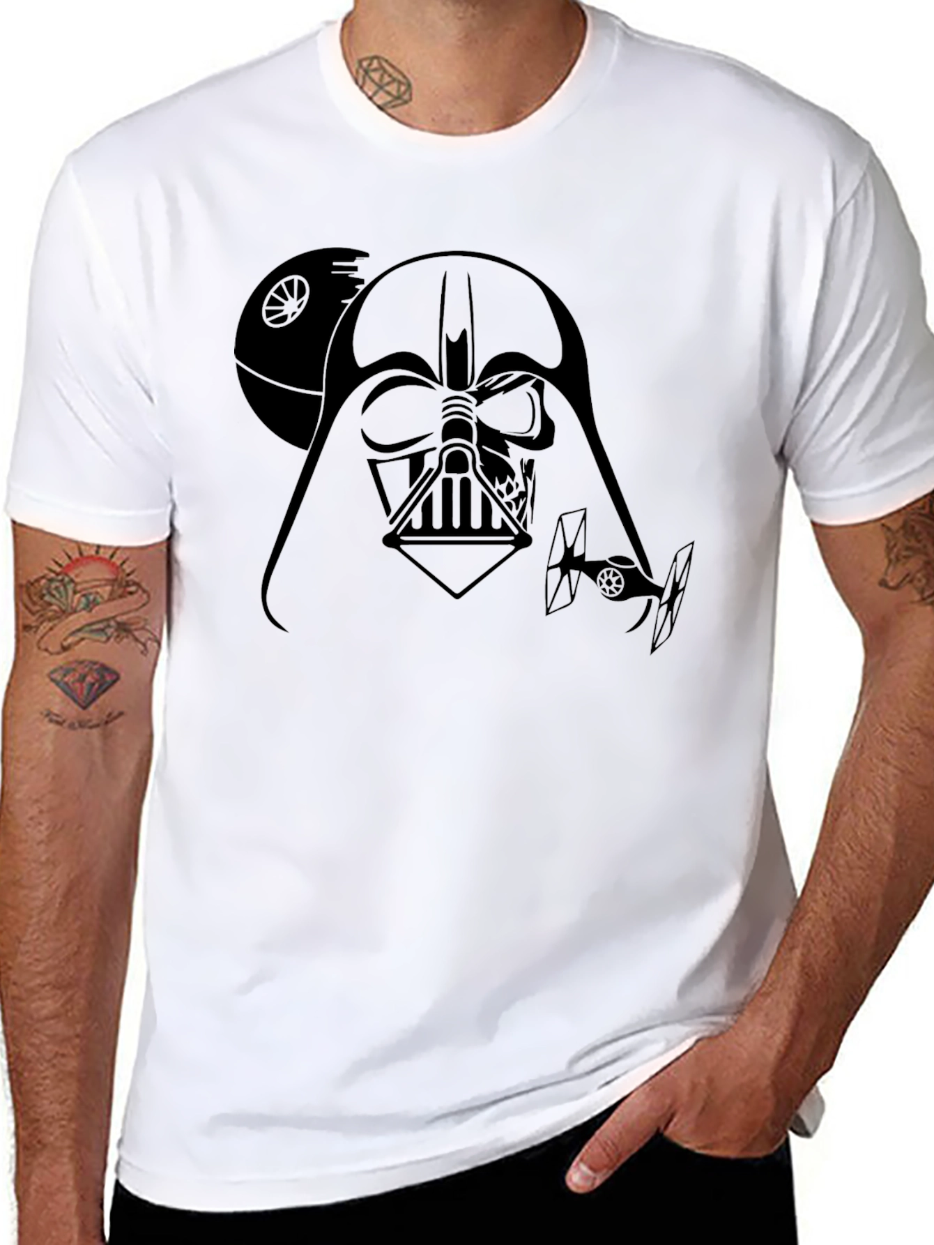 Darth Vader Star Wars Graphic Print Black T-Shirt