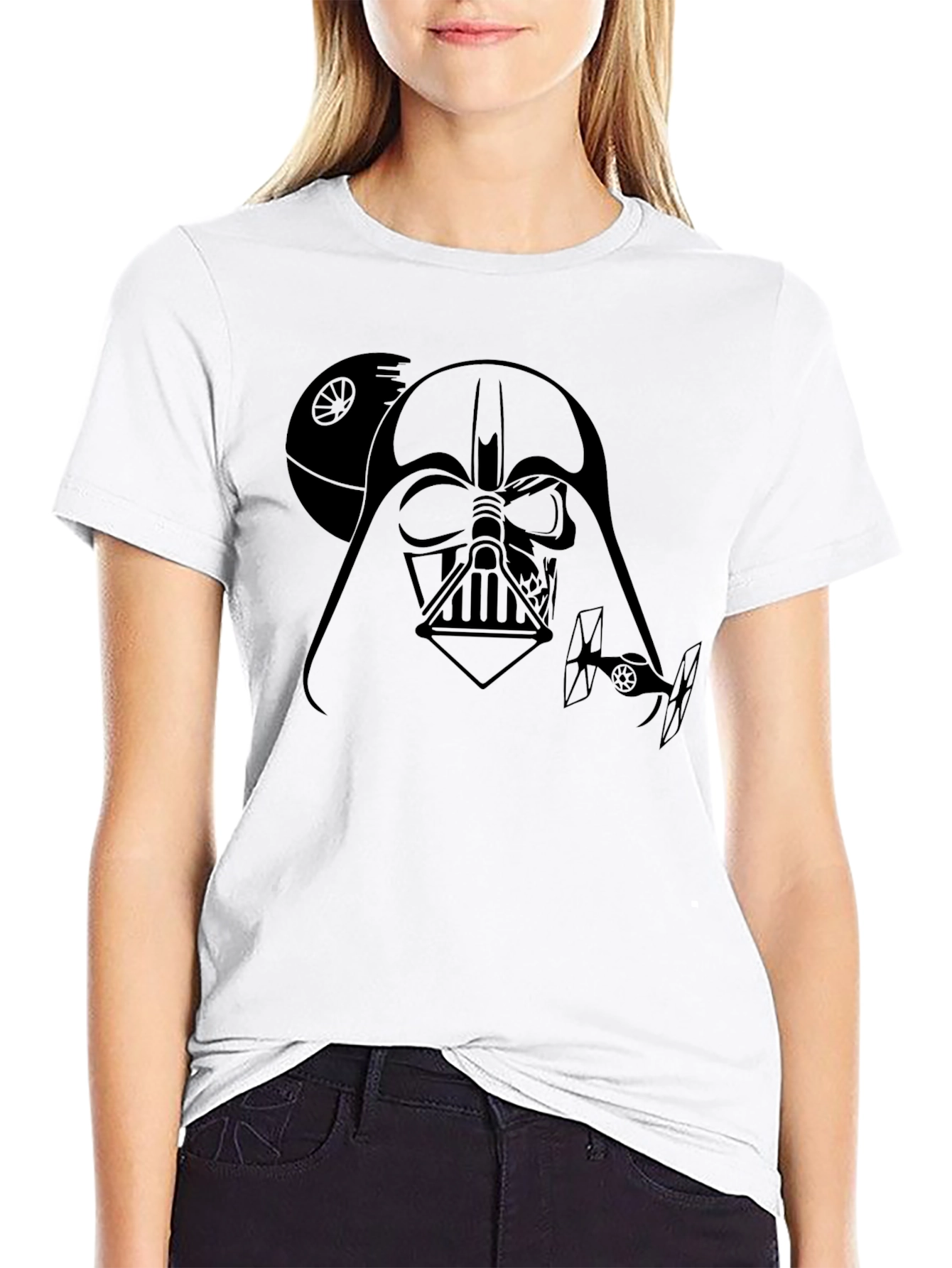 Darth Vader Star Wars Graphic Print Black T-Shirt