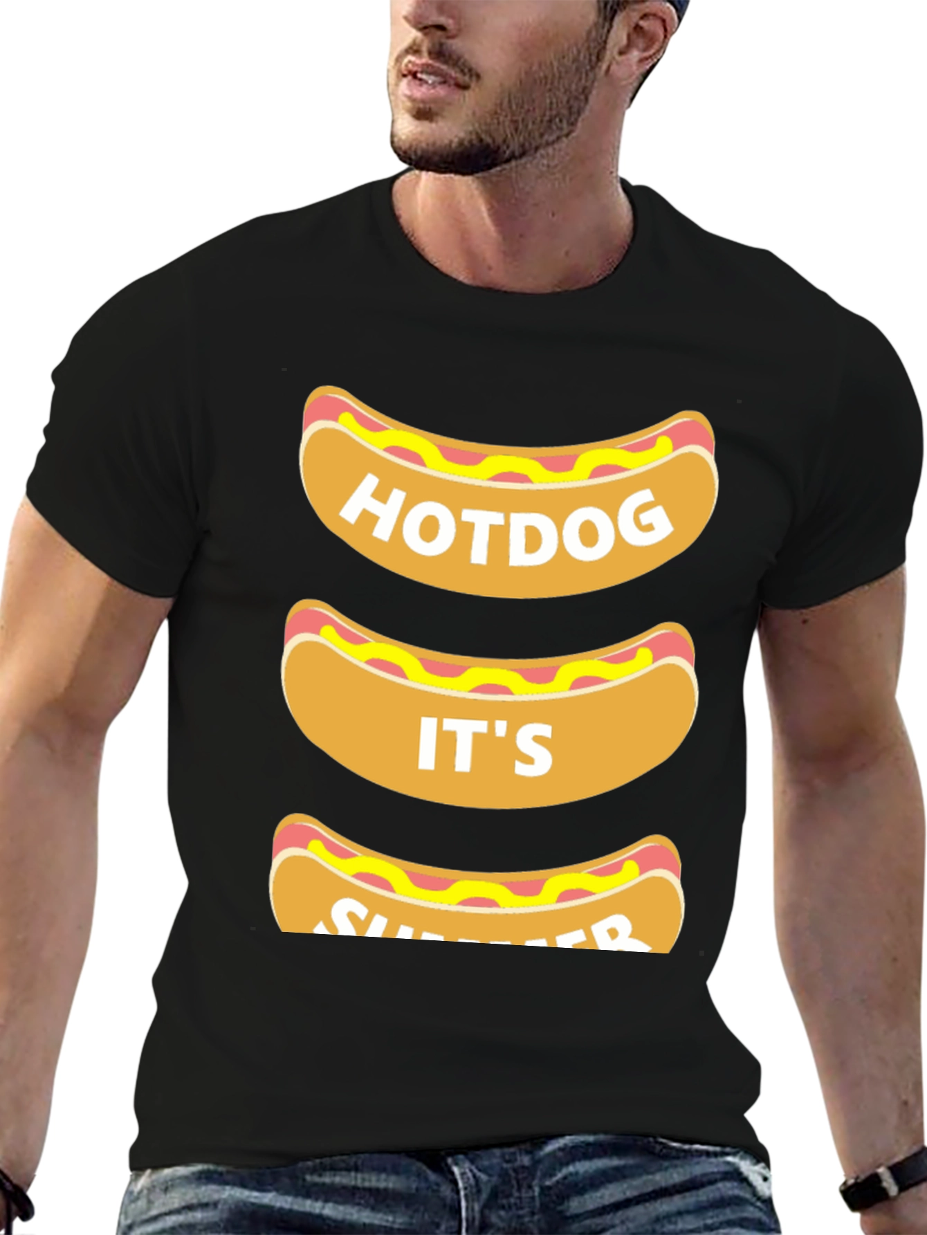Hotdog Its Summer T-Shirt - Funny Foodie Tee