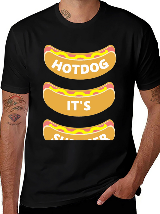 Hotdog Its Summer T-Shirt - Funny Foodie Tee