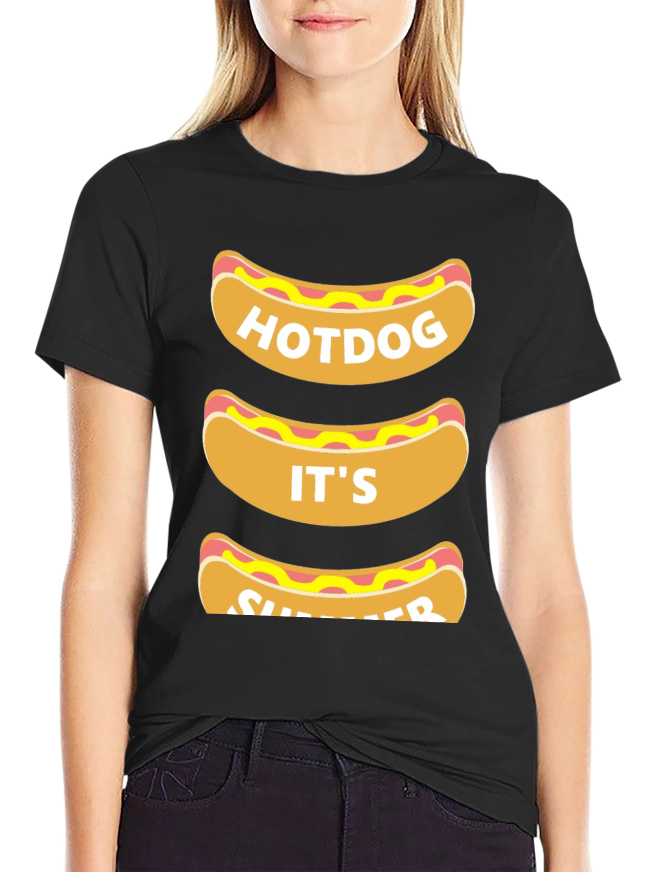 Hotdog Its Summer T-Shirt - Funny Foodie Tee