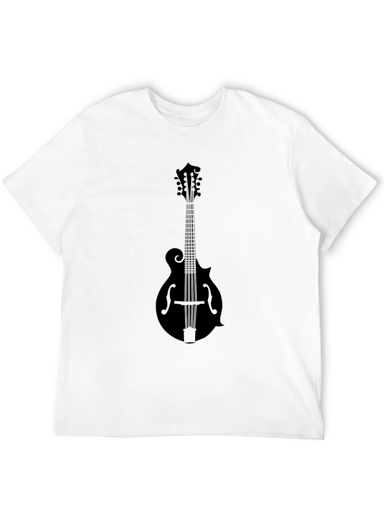 Black Mandolin Graphic T-Shirt - Musician Style