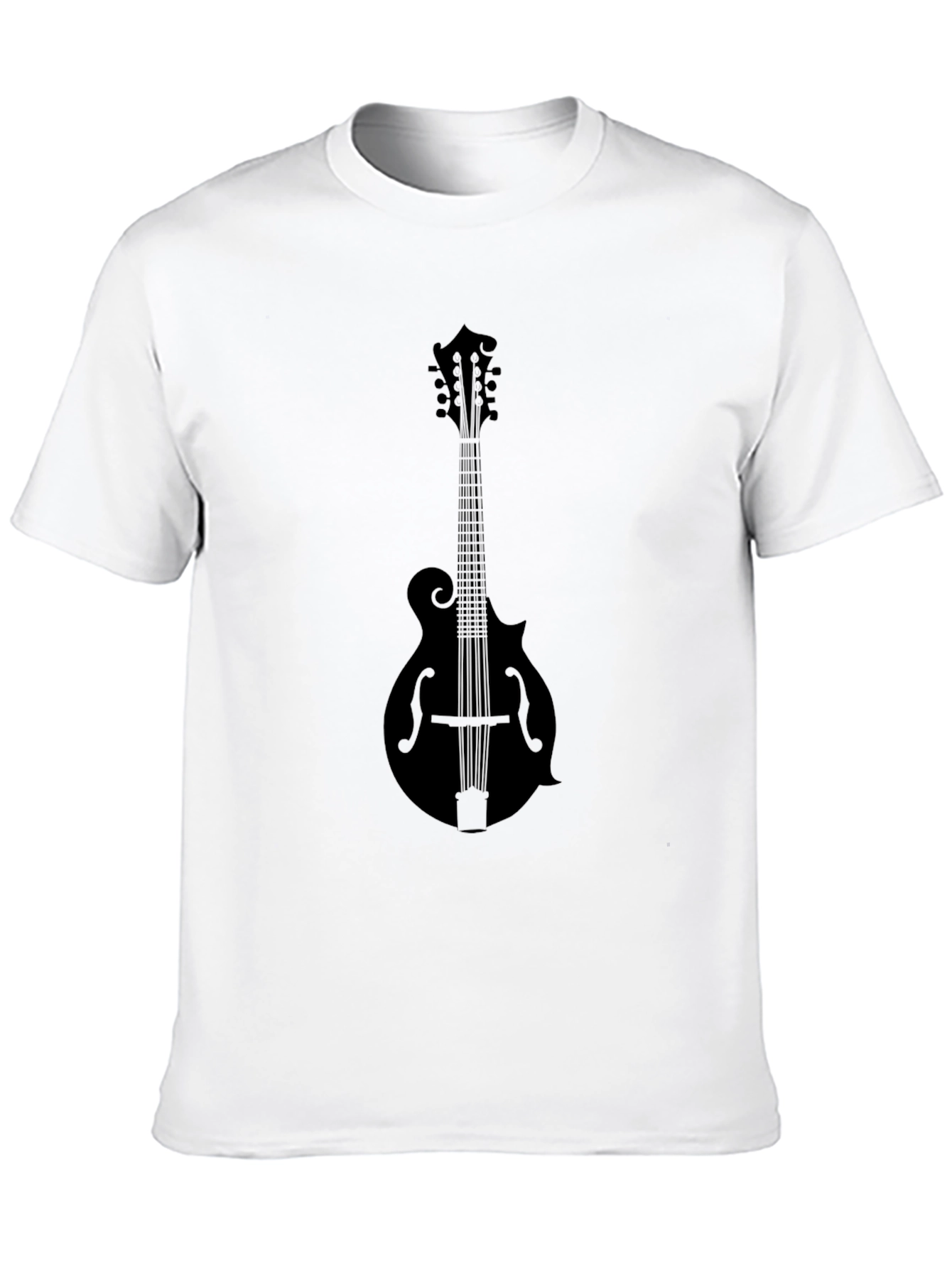 Black Mandolin Graphic T-Shirt - Musician Style