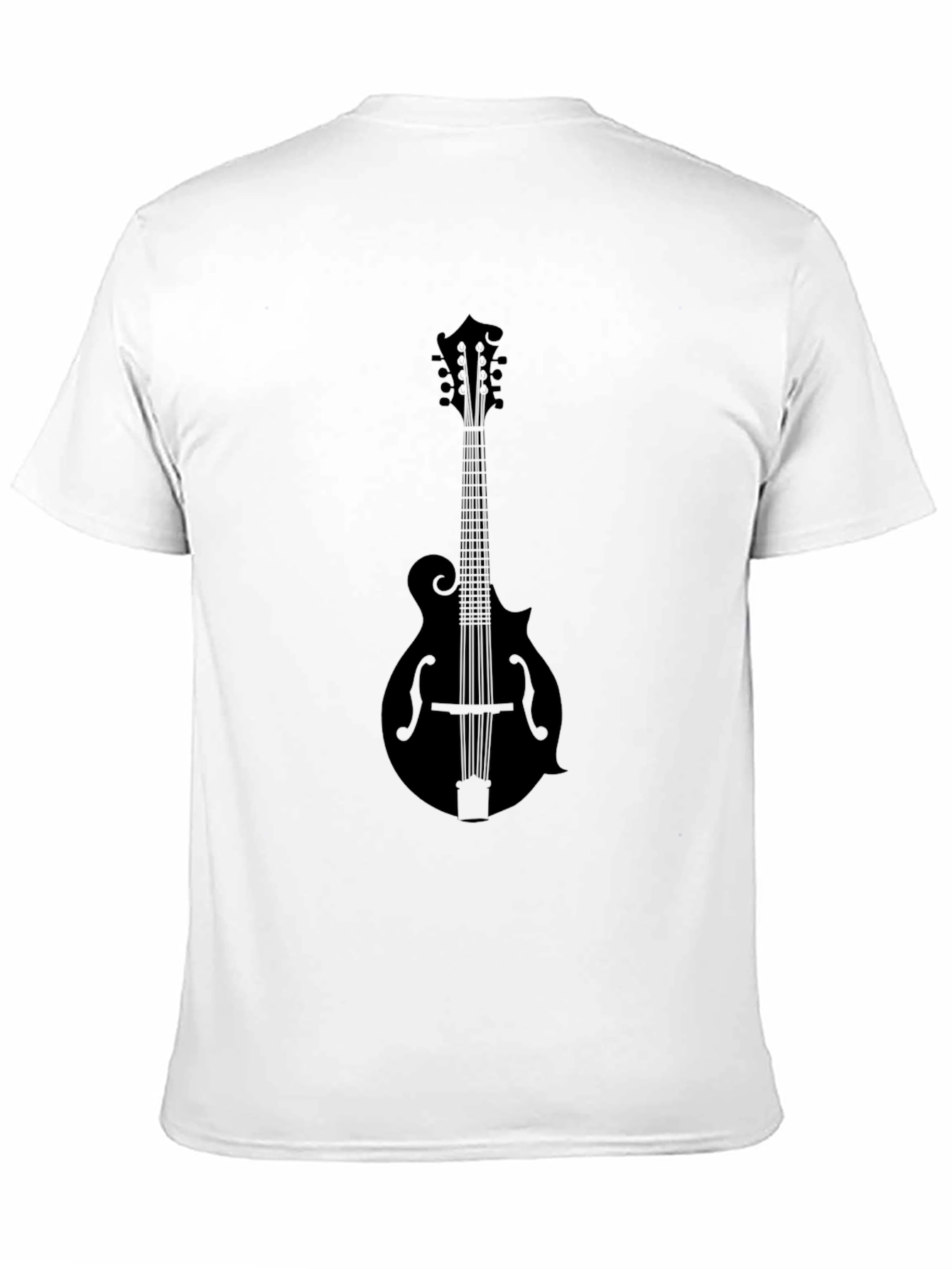 Black Mandolin Graphic T-Shirt - Musician Style