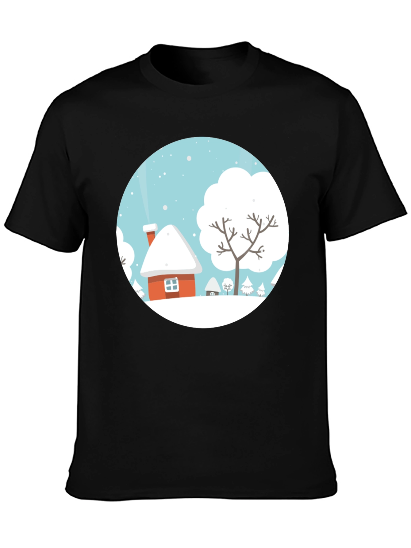 Winter Village Graphic Tee - Holiday Shirt
