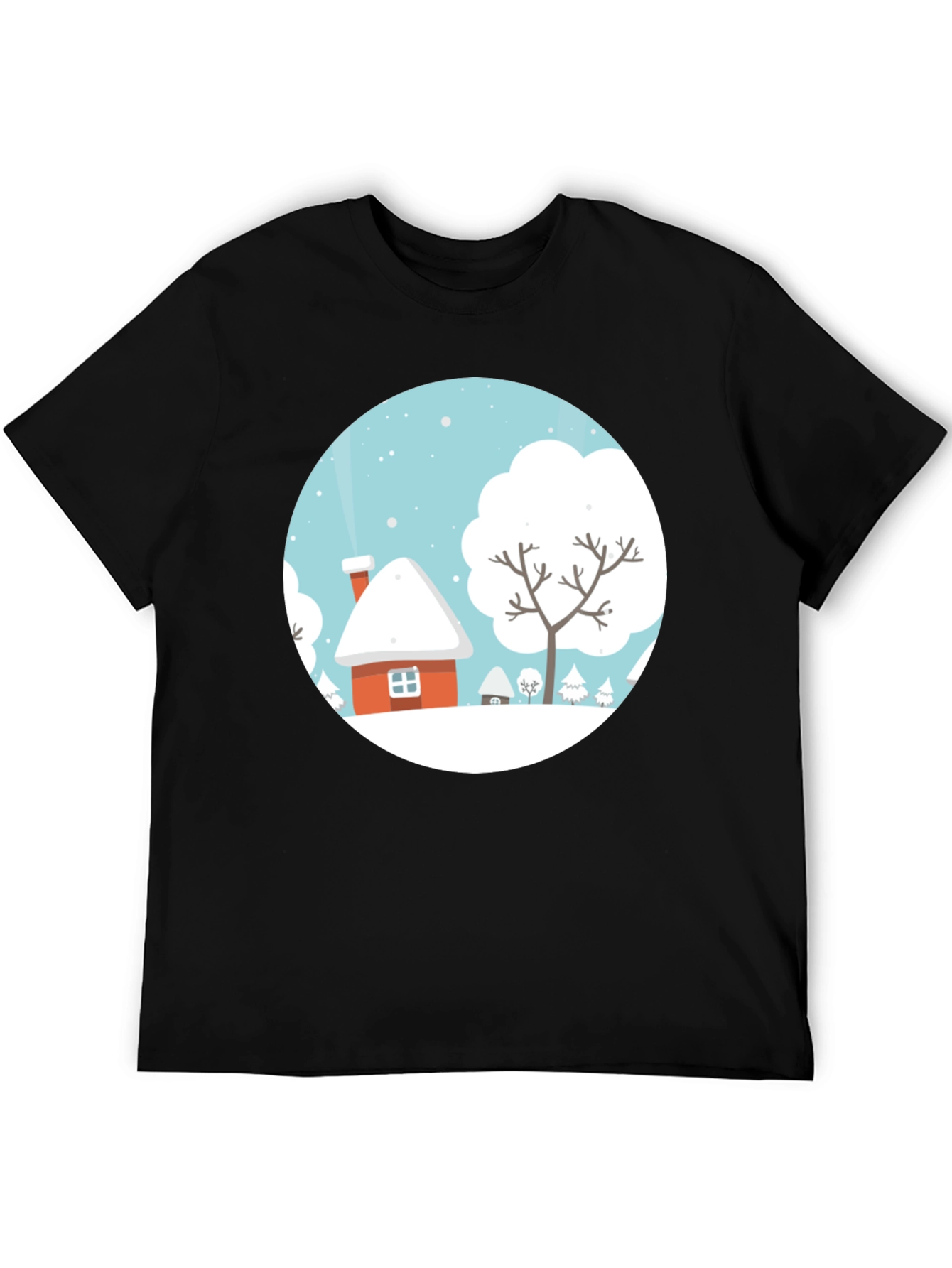 Winter Village Graphic Tee - Holiday Shirt