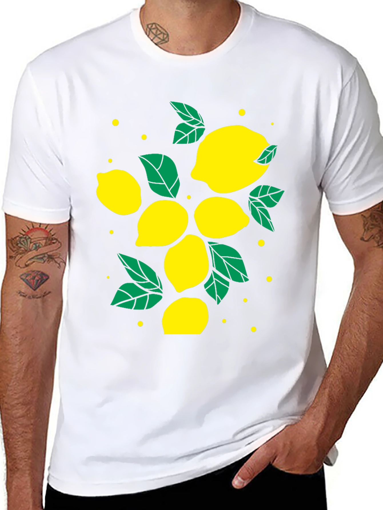 Lemon Print Black T-Shirt - Fresh & Stylish