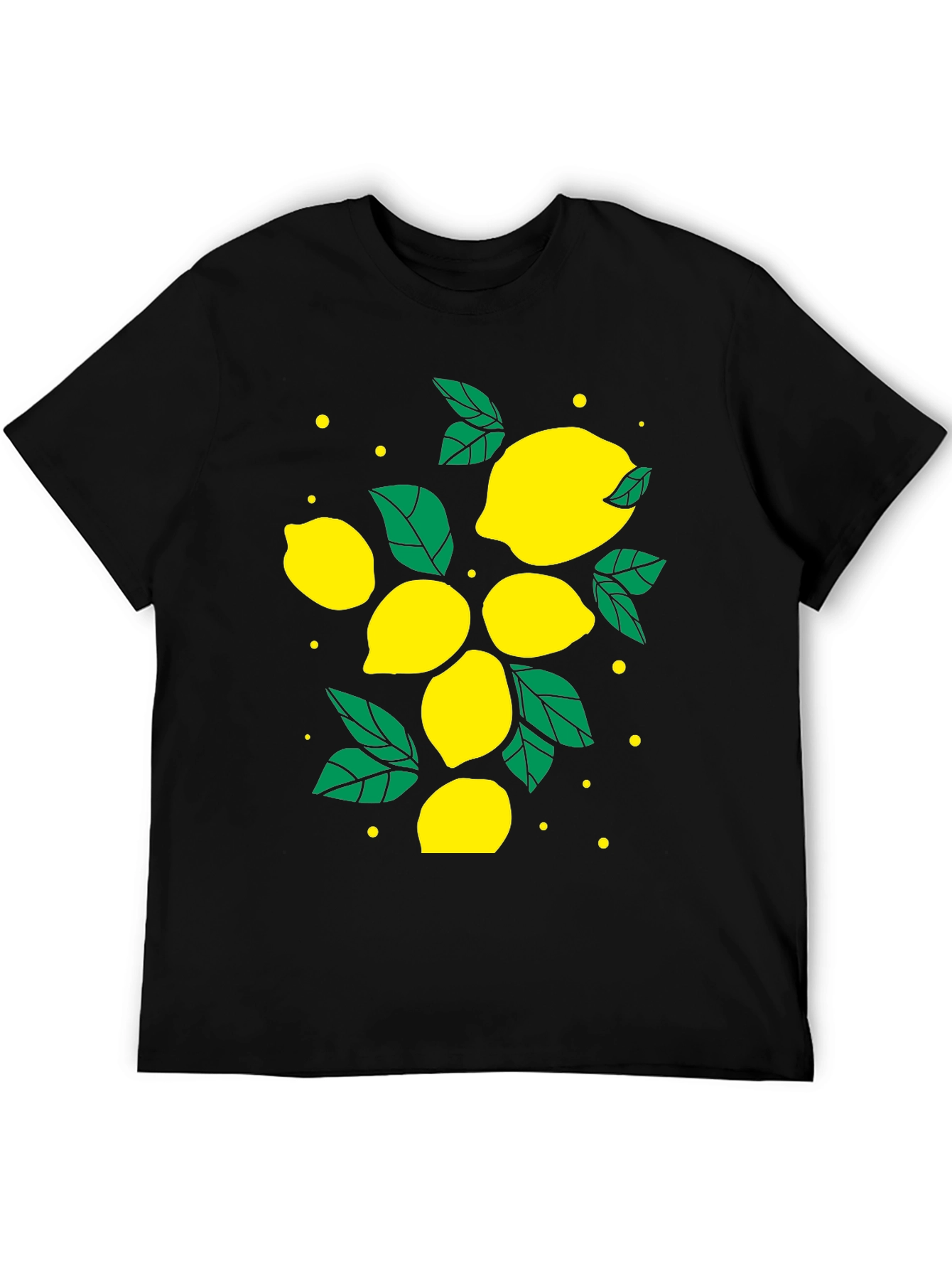 Lemon Print Black T-Shirt - Fresh & Stylish