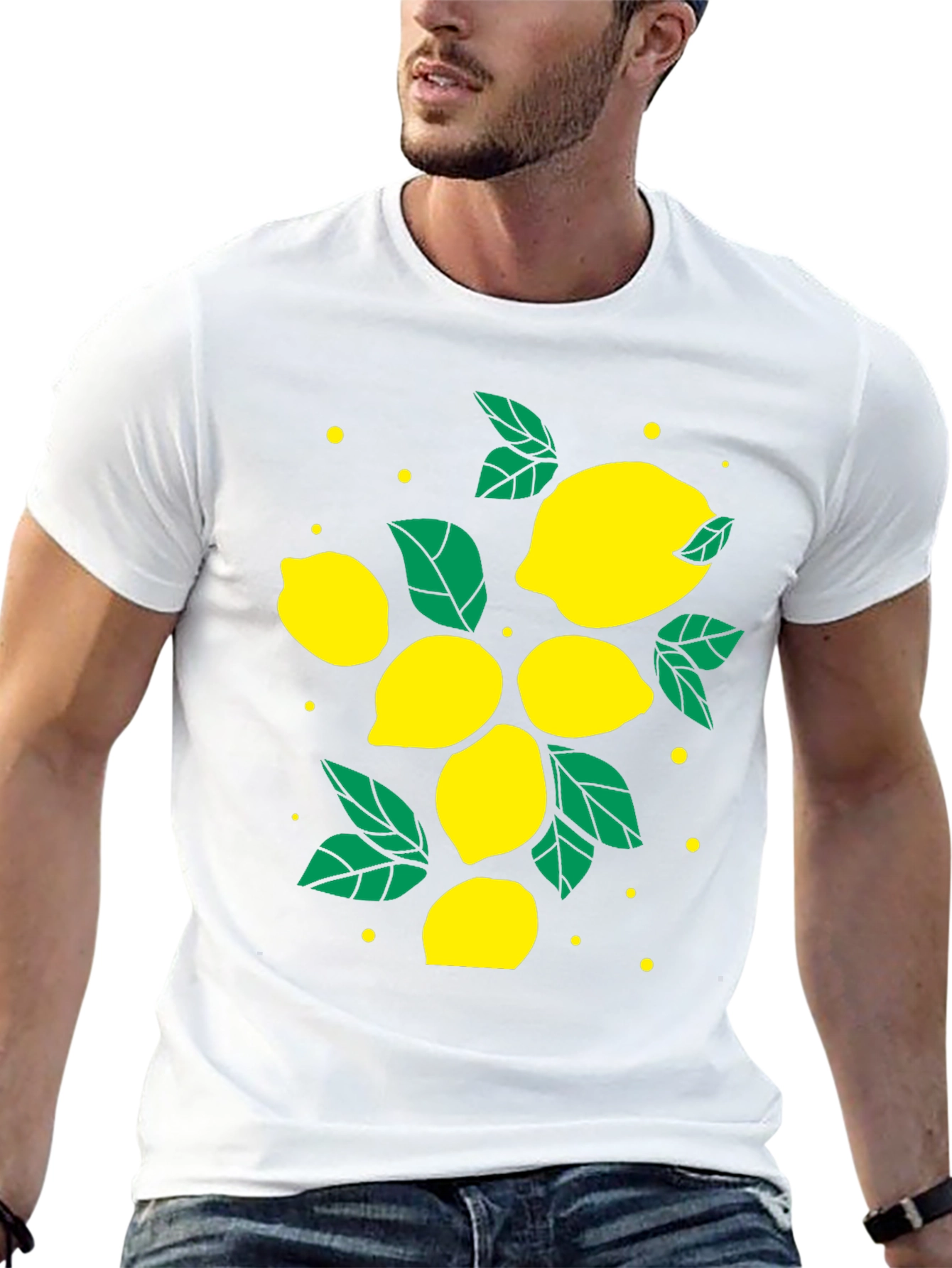 Lemon Print Black T-Shirt - Fresh & Stylish