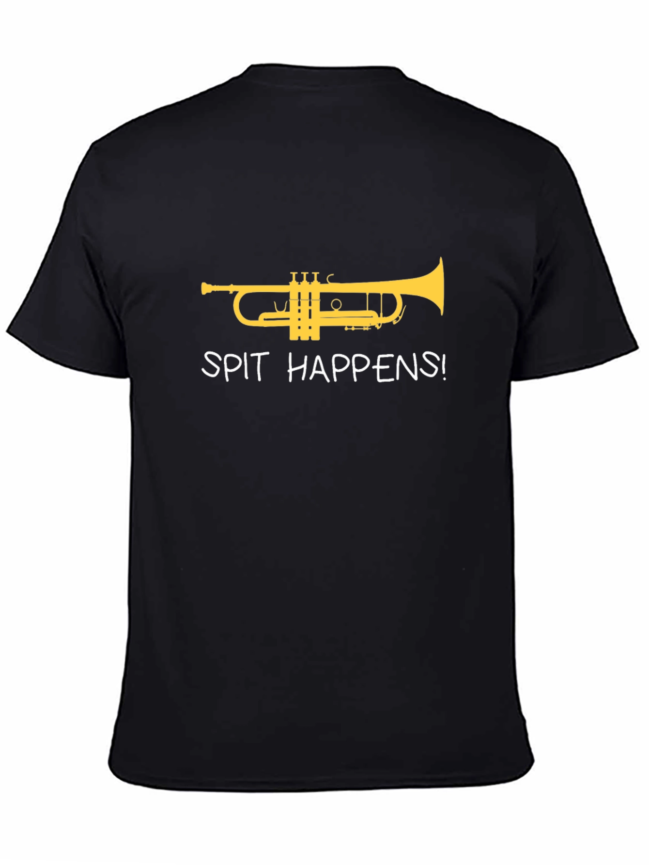 Spit Happens Trumpet T-Shirt - Musician Humor Tee