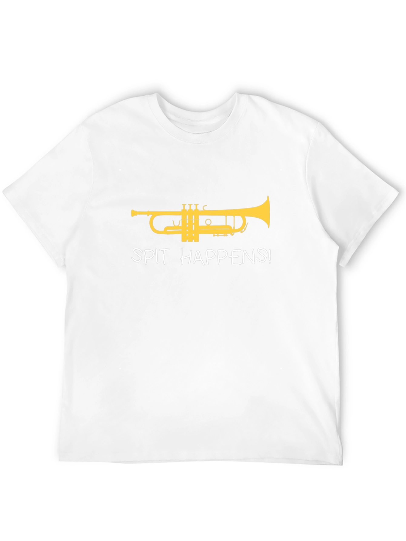 Spit Happens Trumpet T-Shirt - Musician Humor Tee