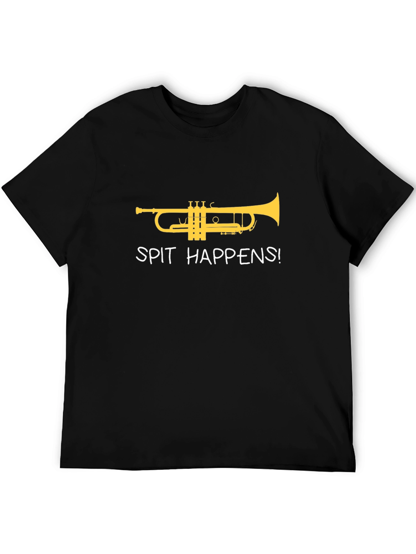 Spit Happens Trumpet T-Shirt - Musician Humor Tee
