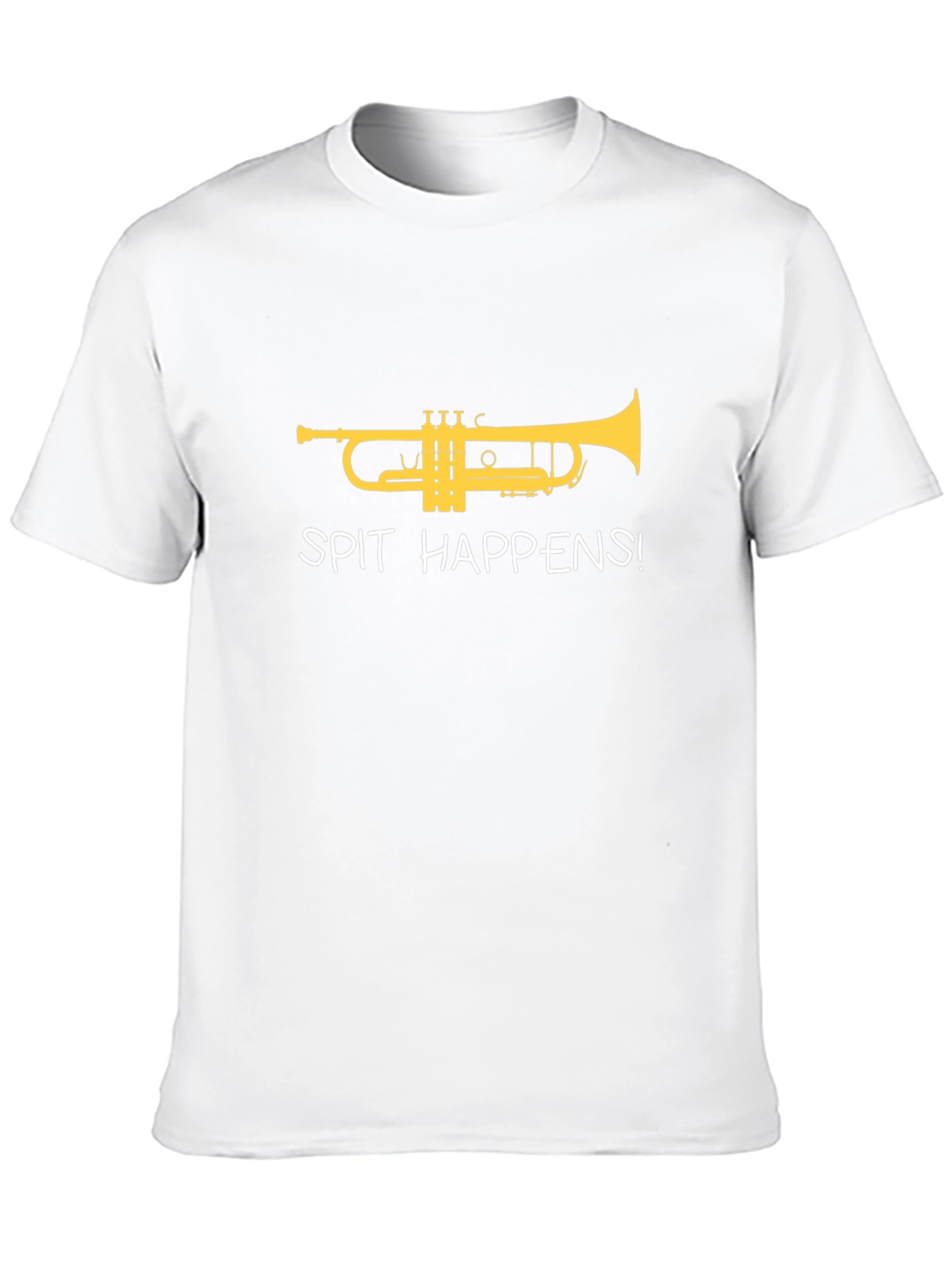 Spit Happens Trumpet T-Shirt - Musician Humor Tee