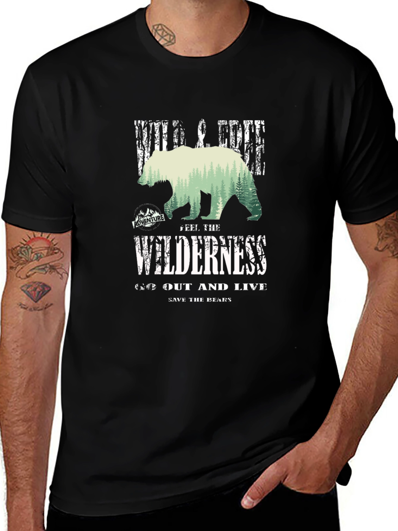 Wilderness Bear Graphic T-Shirt - Adventure Ready