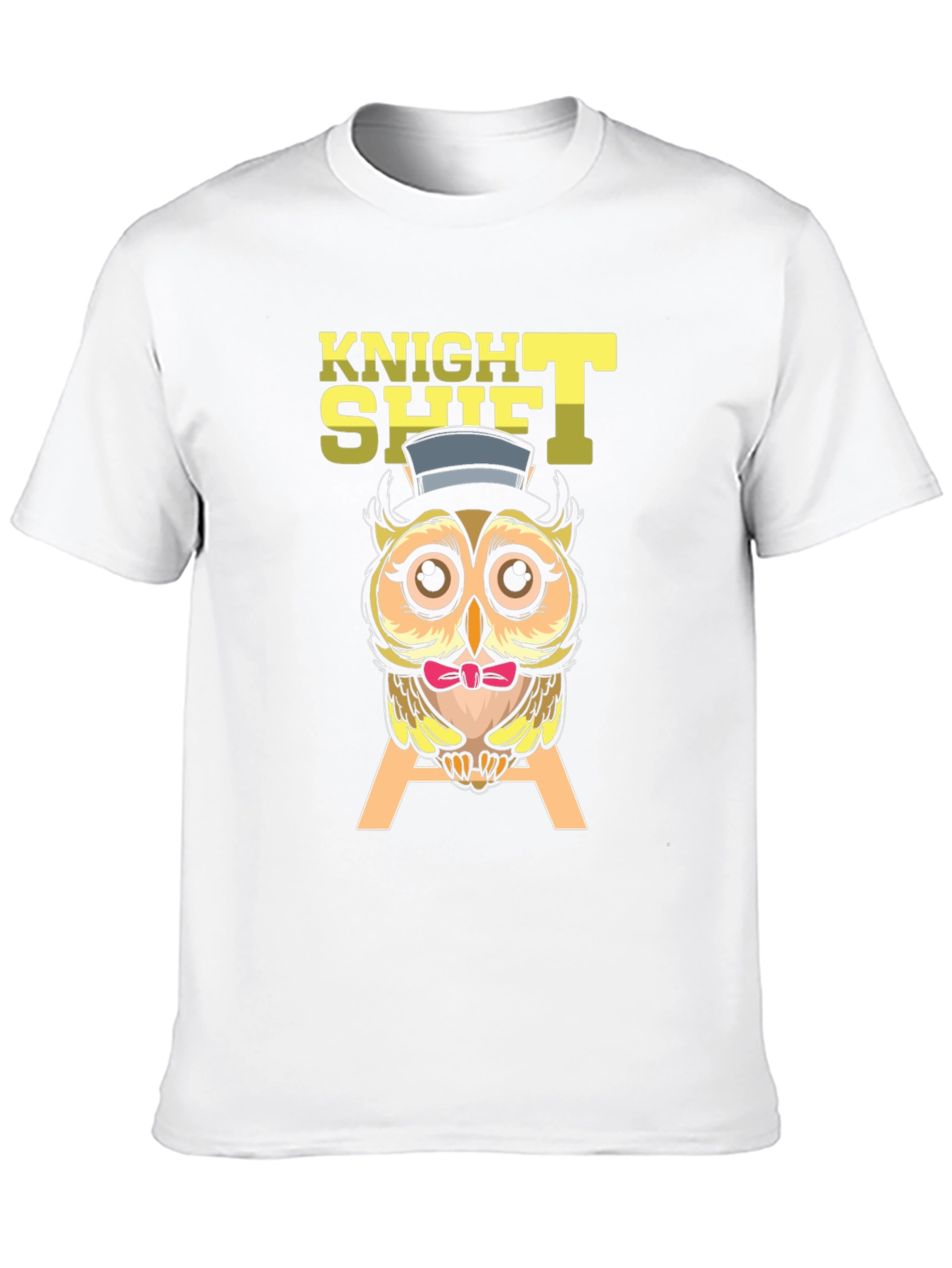 Knight Shift Owl T-Shirt Funny Graphic Tee