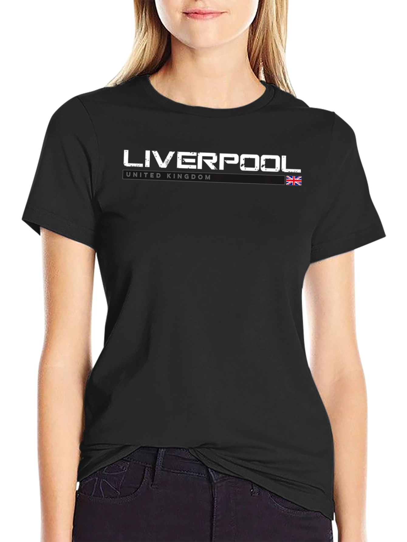 Liverpool United Kingdom Black T-Shirt